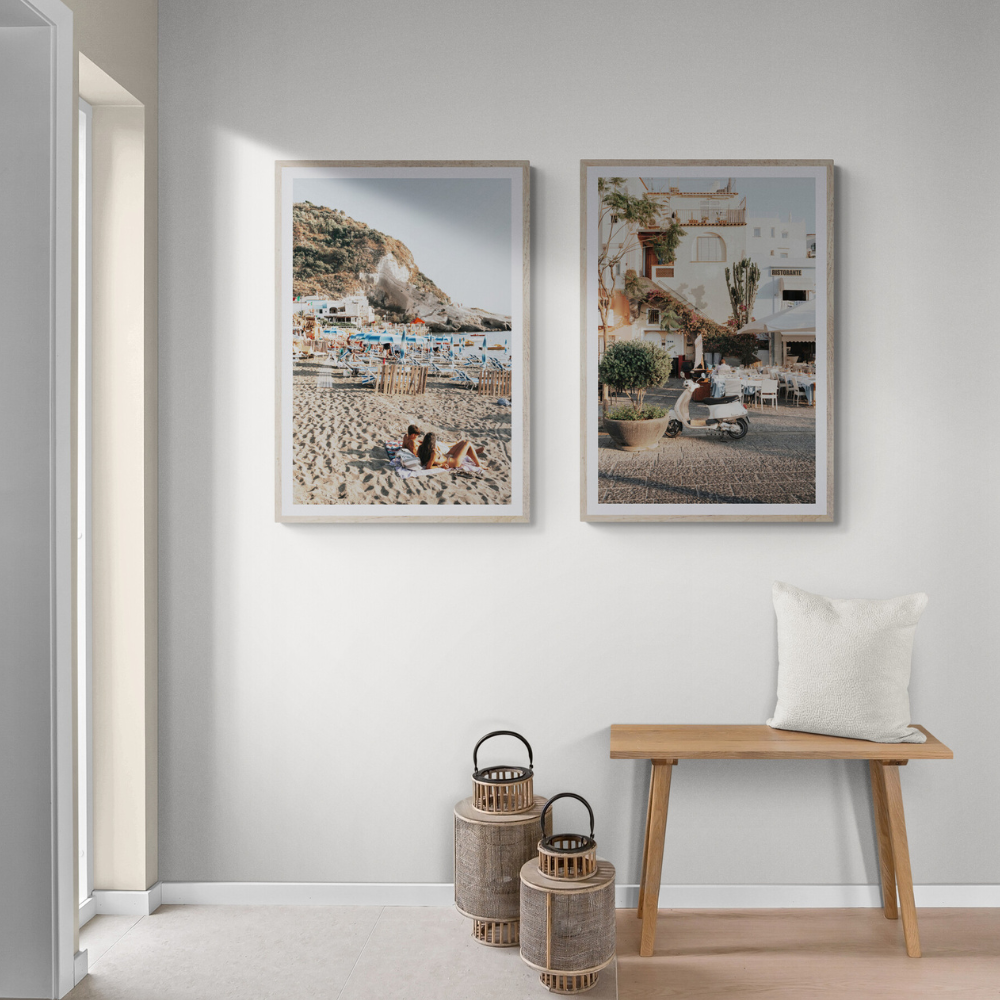 Beach Buddies and Ristorante framed fine art prints — a Christmas gift idea for art lovers