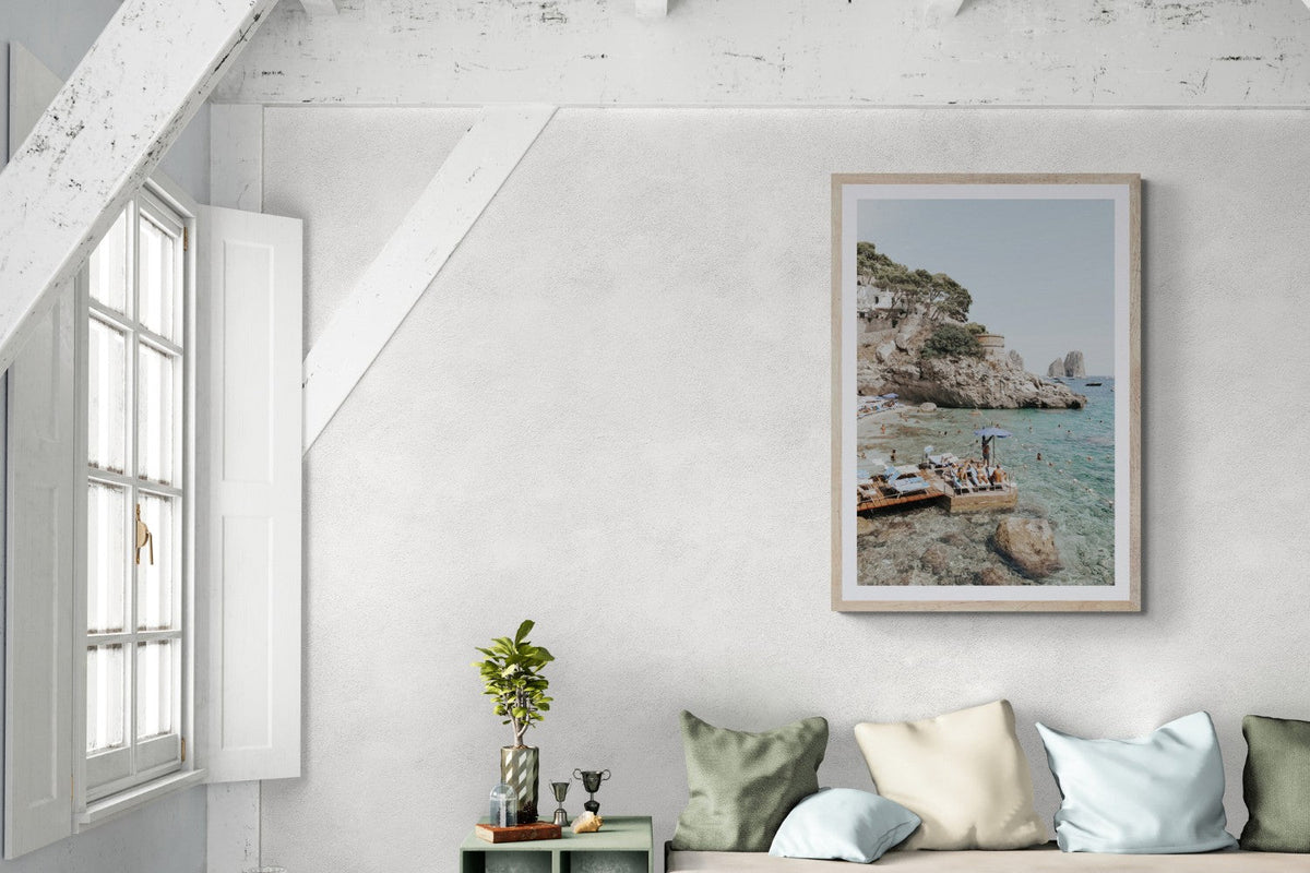The Sweet Life fine art print styled in a living room