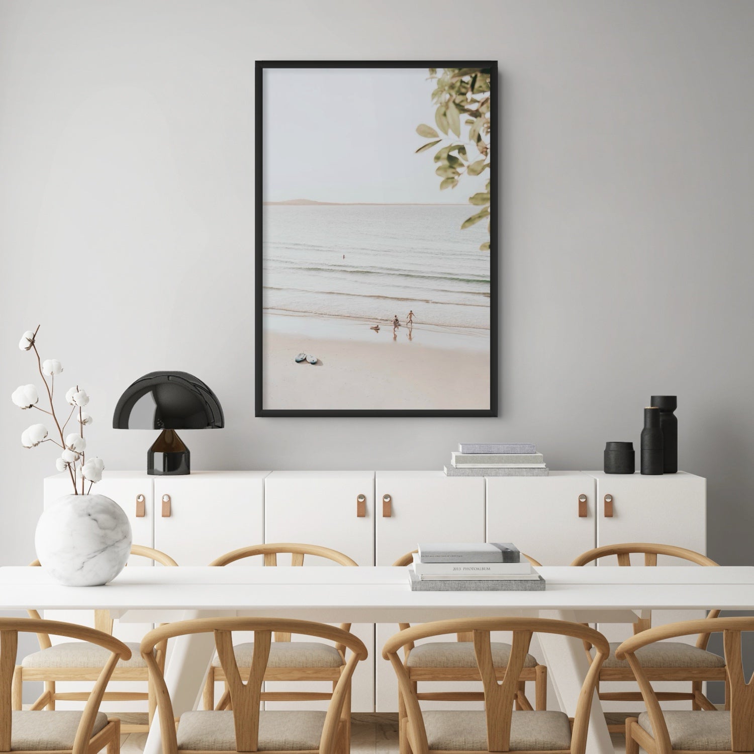Lifestyle image of Walking On Sunshine fine art print, Noosa, Australia, coastal scenes artwork, 01 walking on sunshine a black full bleed 2