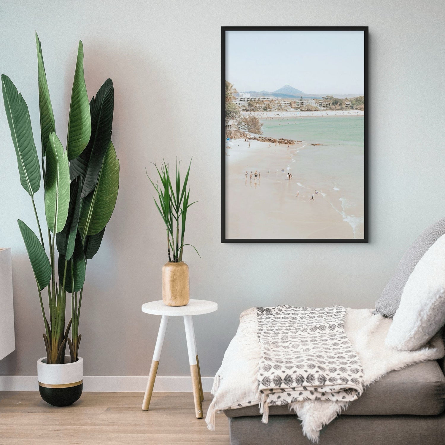 Lifestyle image of Little Cove Shallows fine art print, Noosa, Australia, coastal scenes artwork, 03 little cove shallows a black full bleed