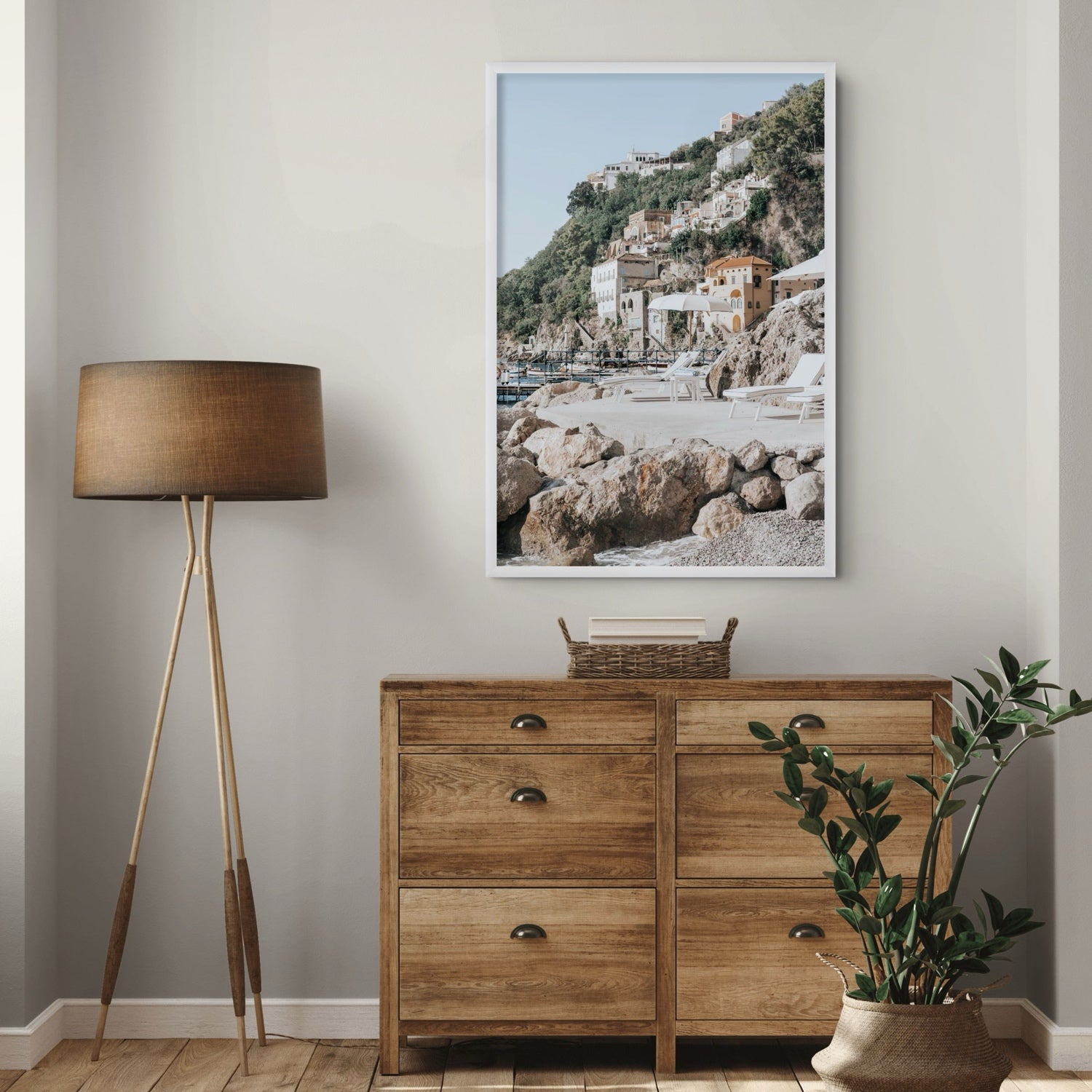 Dolce Coast Amalfi travel photography wall art framed print styled in a room view 6