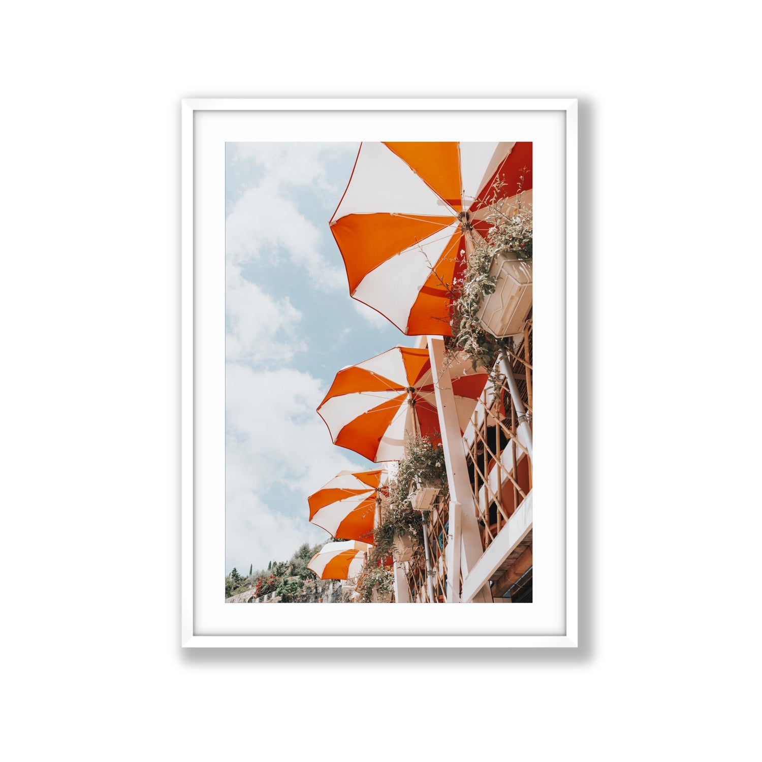 Mantienilo Semplice fine art print, Positano, Italy, Extra Large, White Frame · Matboard, Fine Art Print