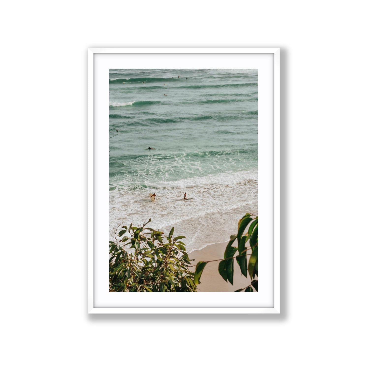 Private Paradise fine art print, Byron Bay, Australia, Extra Large, White Frame · Matboard, Fine Art Print
