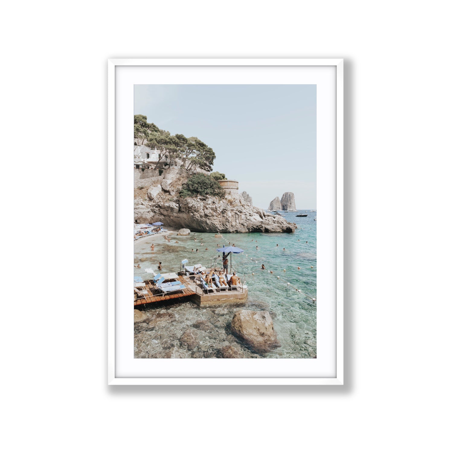 The Sweet Life fine art print, Capri, Italy, Extra Large, White Frame · Matboard, Fine Art Print