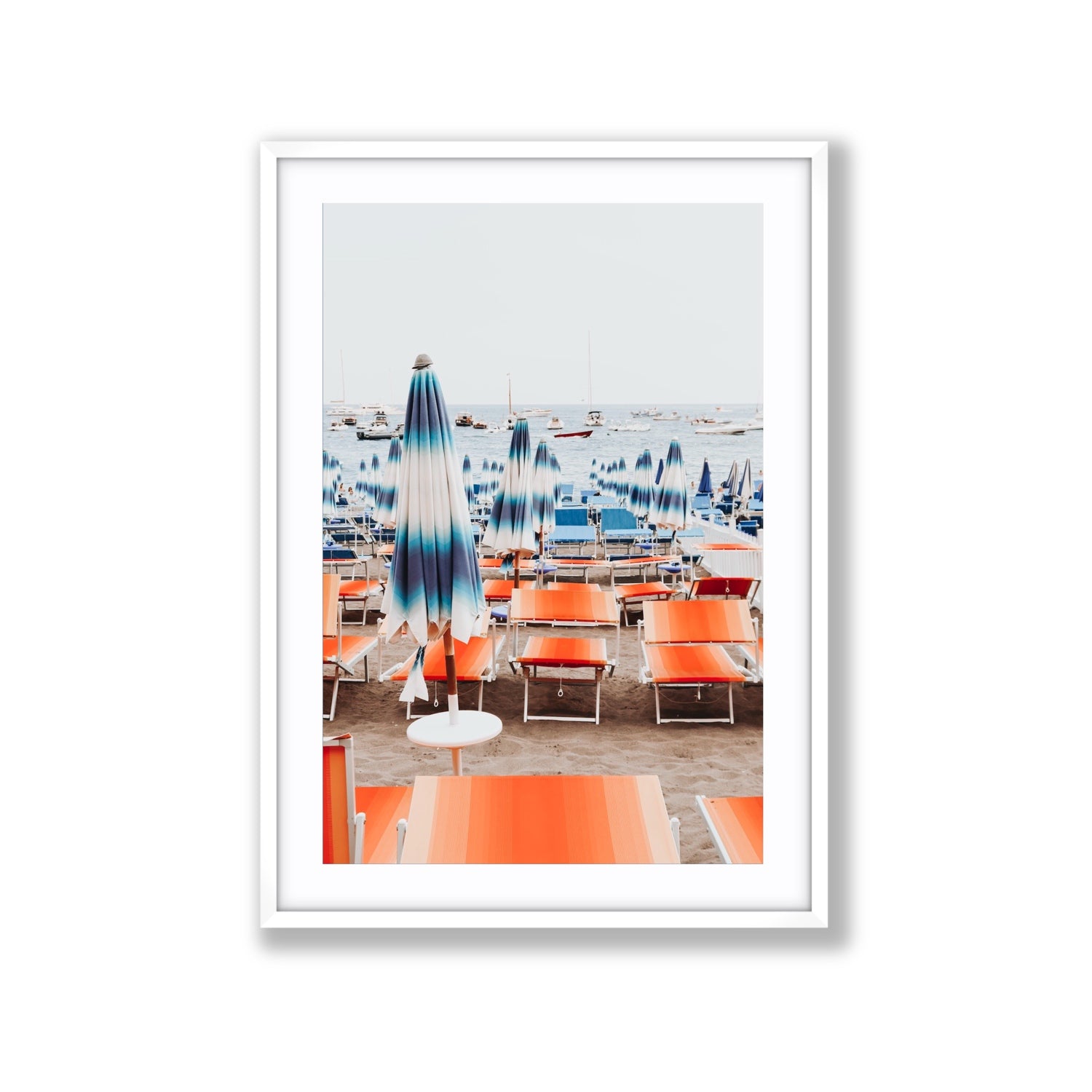 Orange Crush fine art print, Positano, Italy, Extra Large, White Frame · Matboard, Fine Art Print