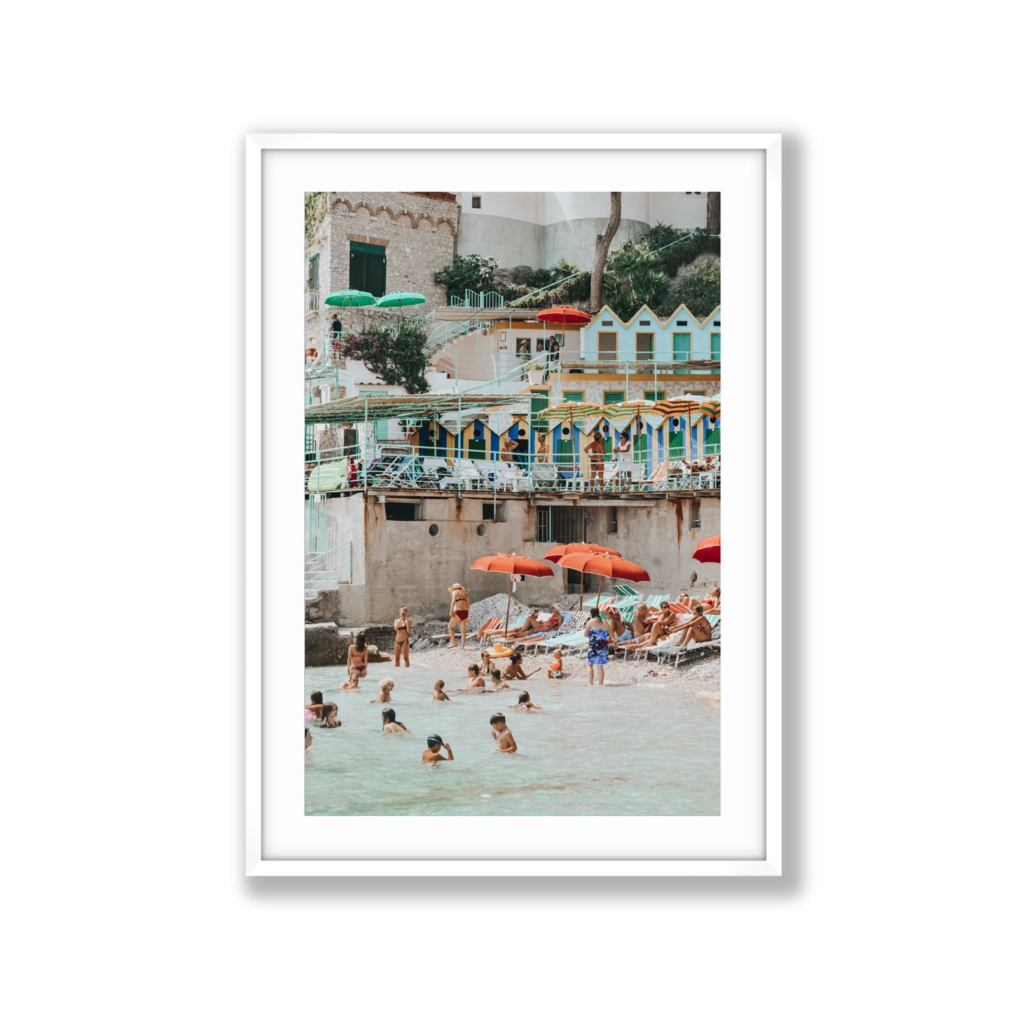 Kaleidoscope fine art print, Capri, Italy, Extra Large, White Frame · Matboard, Fine Art Print