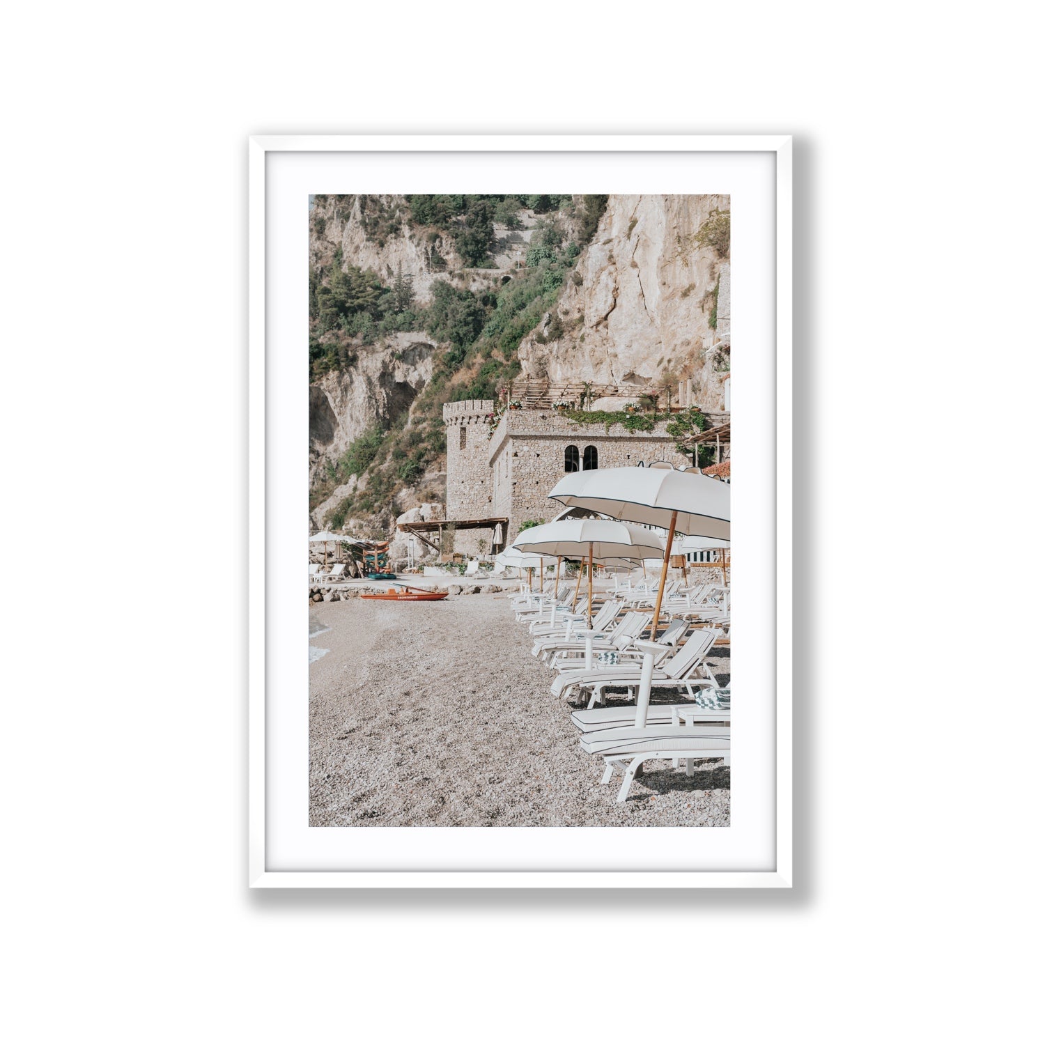 La Villeggiatura fine art print, Amalfi, Italy, luxury escapes artwork, Extra Large, White Frame · Matboard, Fine Art Print