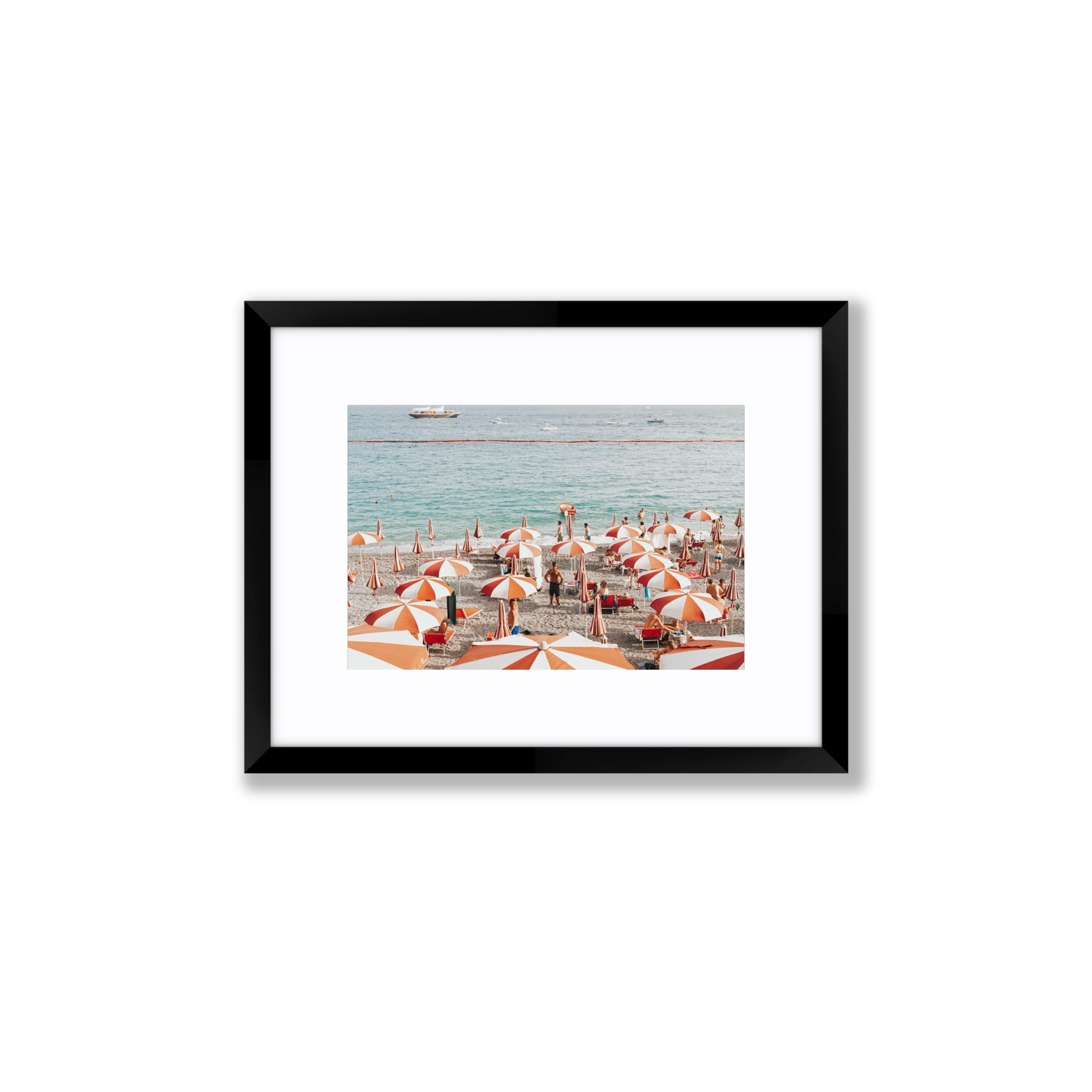 That's Amore Amalfi Mediterranean wall art Small fine art print in black frame with matboard