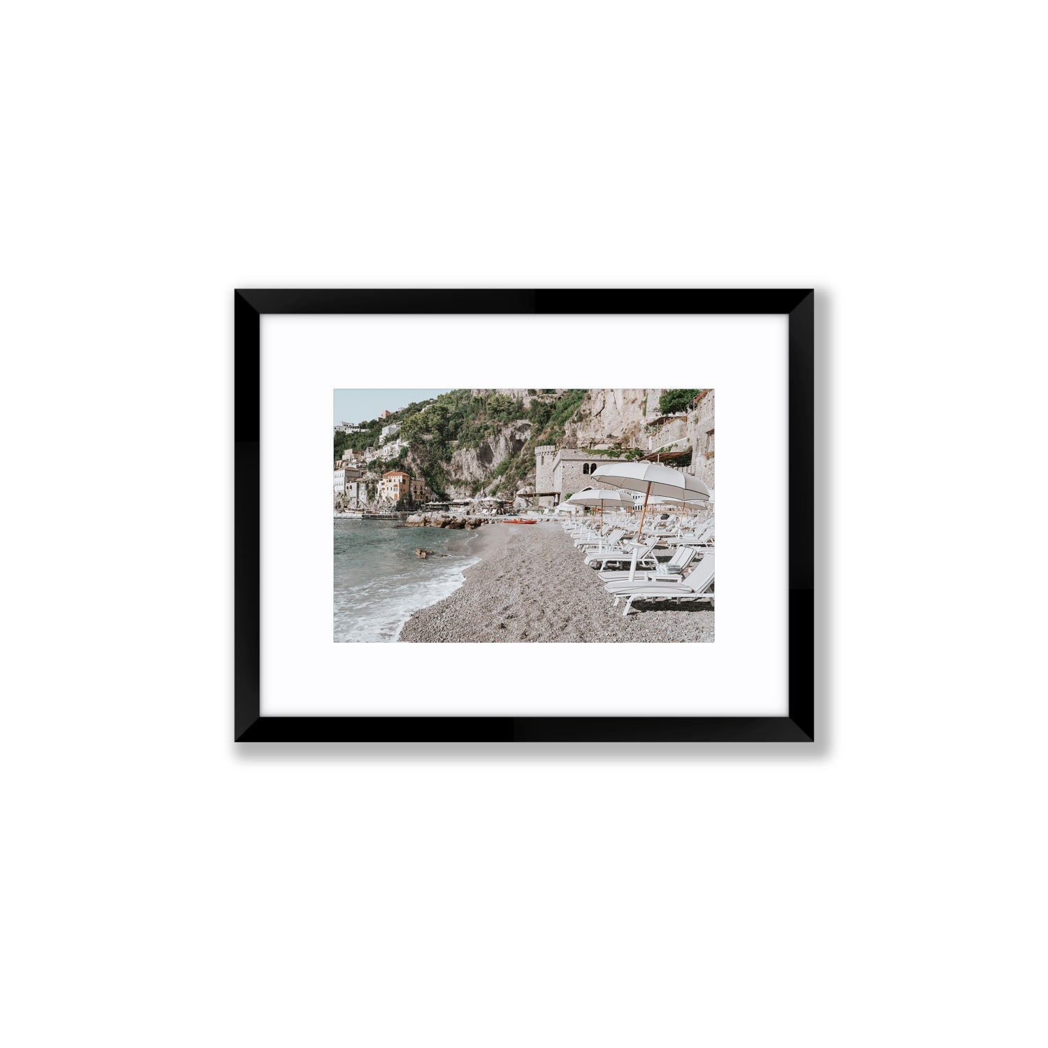 Borgo Santandrea fine art print, Amalfi, Italy, Small, Black Frame · Matboard, Fine Art Print