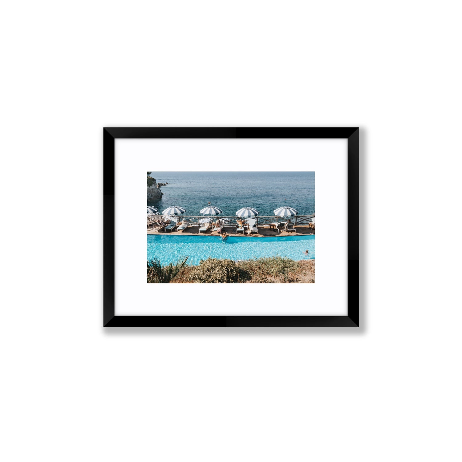 Hues Of Blues fine art print, Ischia, Italy, Small, Black Frame · Matboard, Fine Art Print