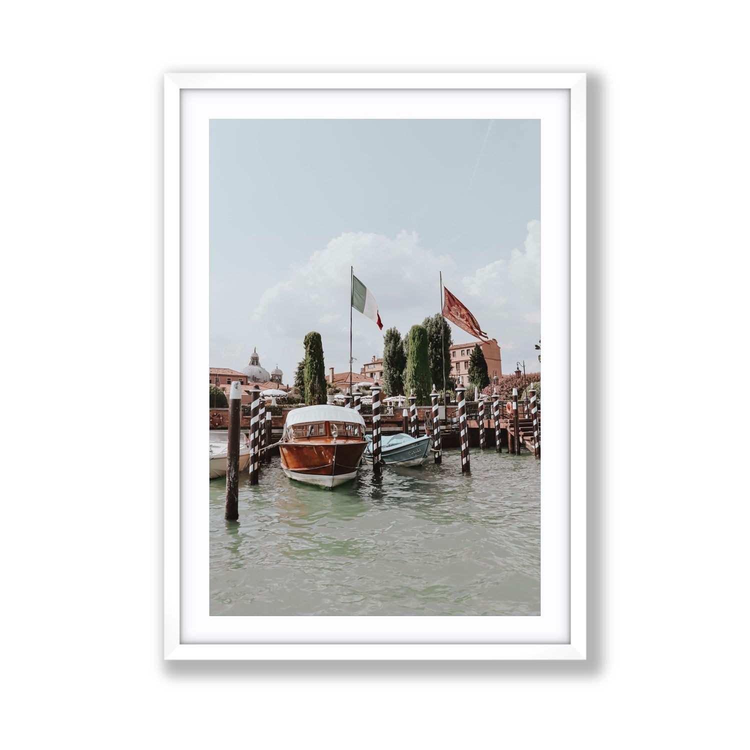 Cipriani Venice wall art Giant fine art print in white frame with matboard