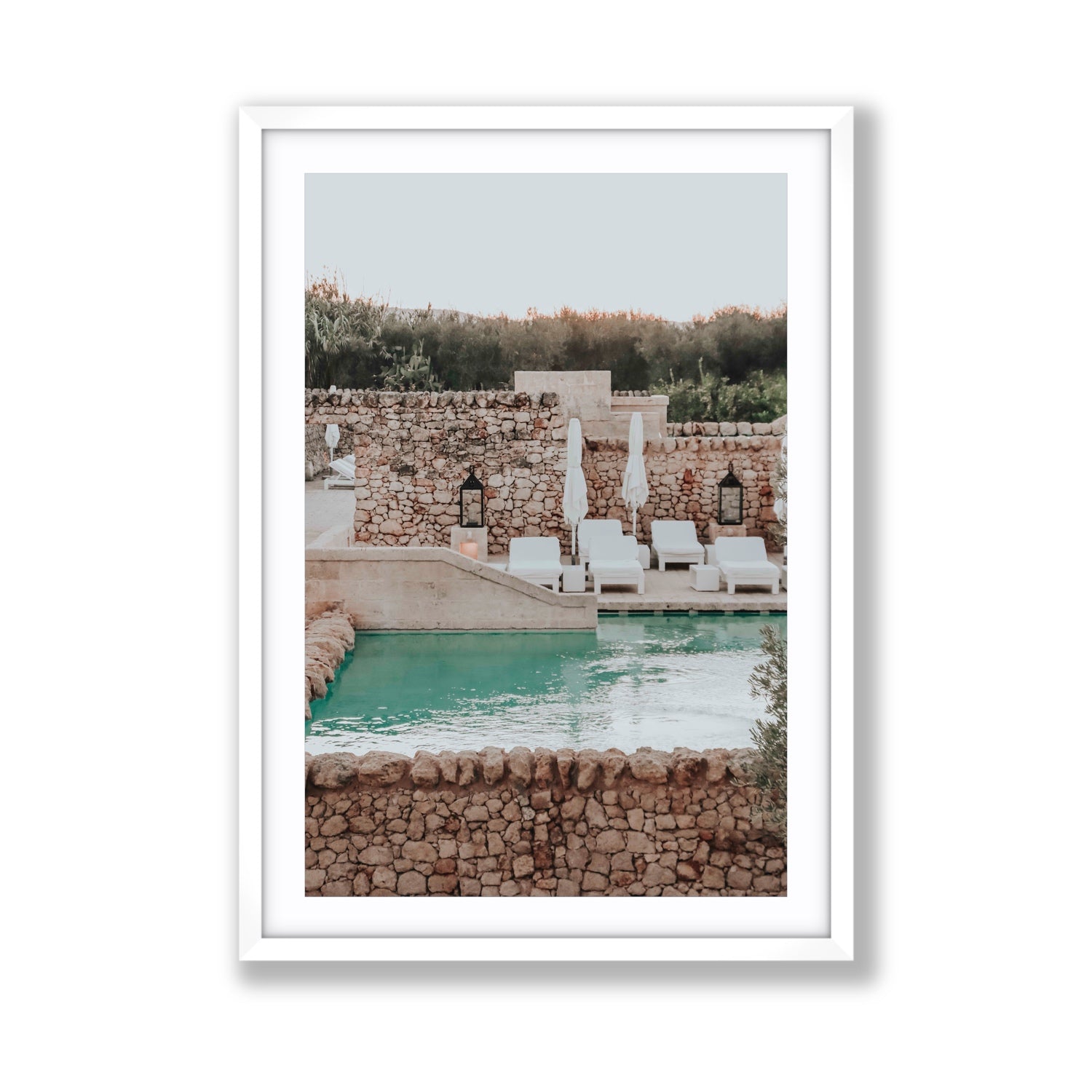 Stone Refuge fine art print, Puglia, Italy, Giant, White Frame · Matboard, Fine Art Print