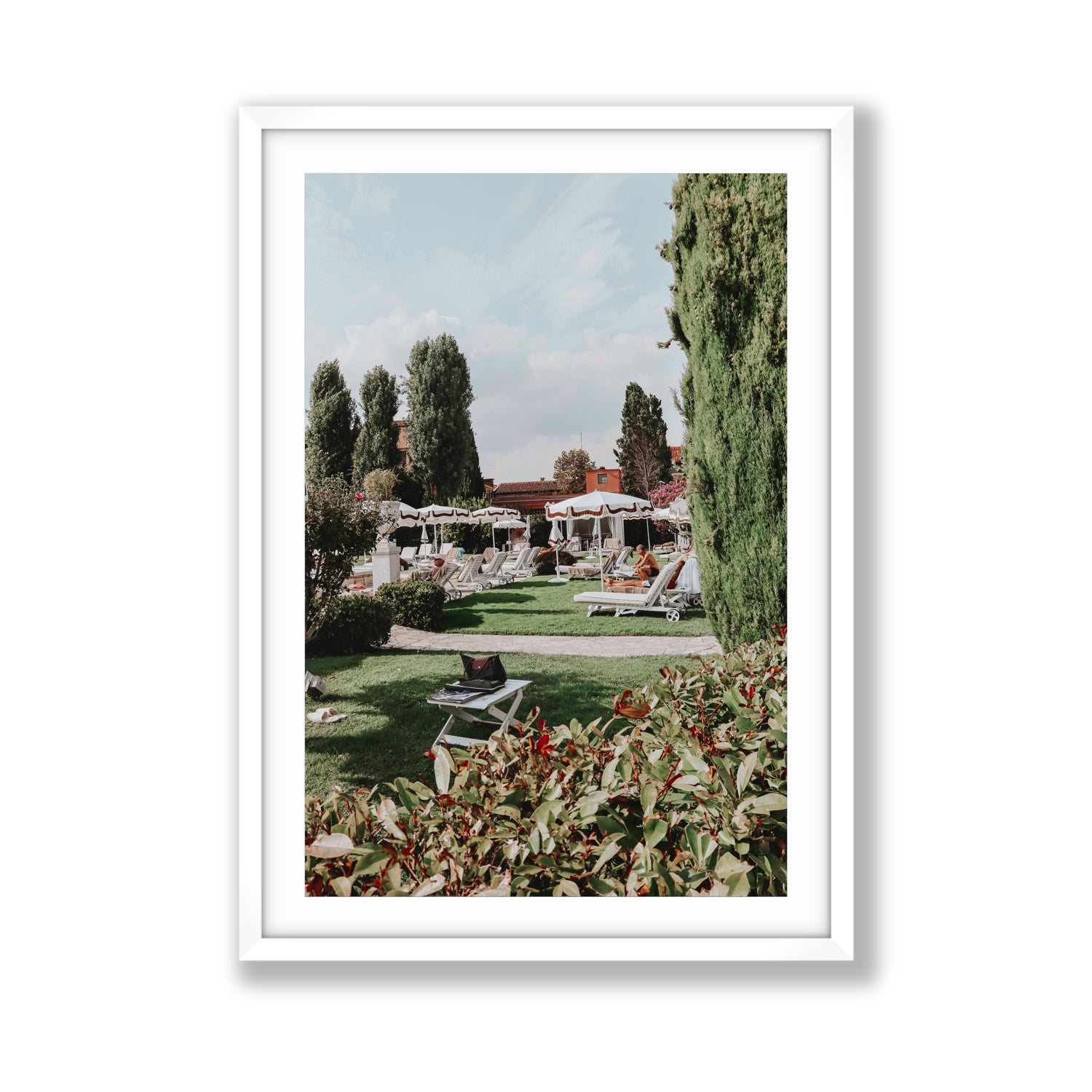 Private Serenity Venice Italian wall art Giant fine art print in white frame with matboard