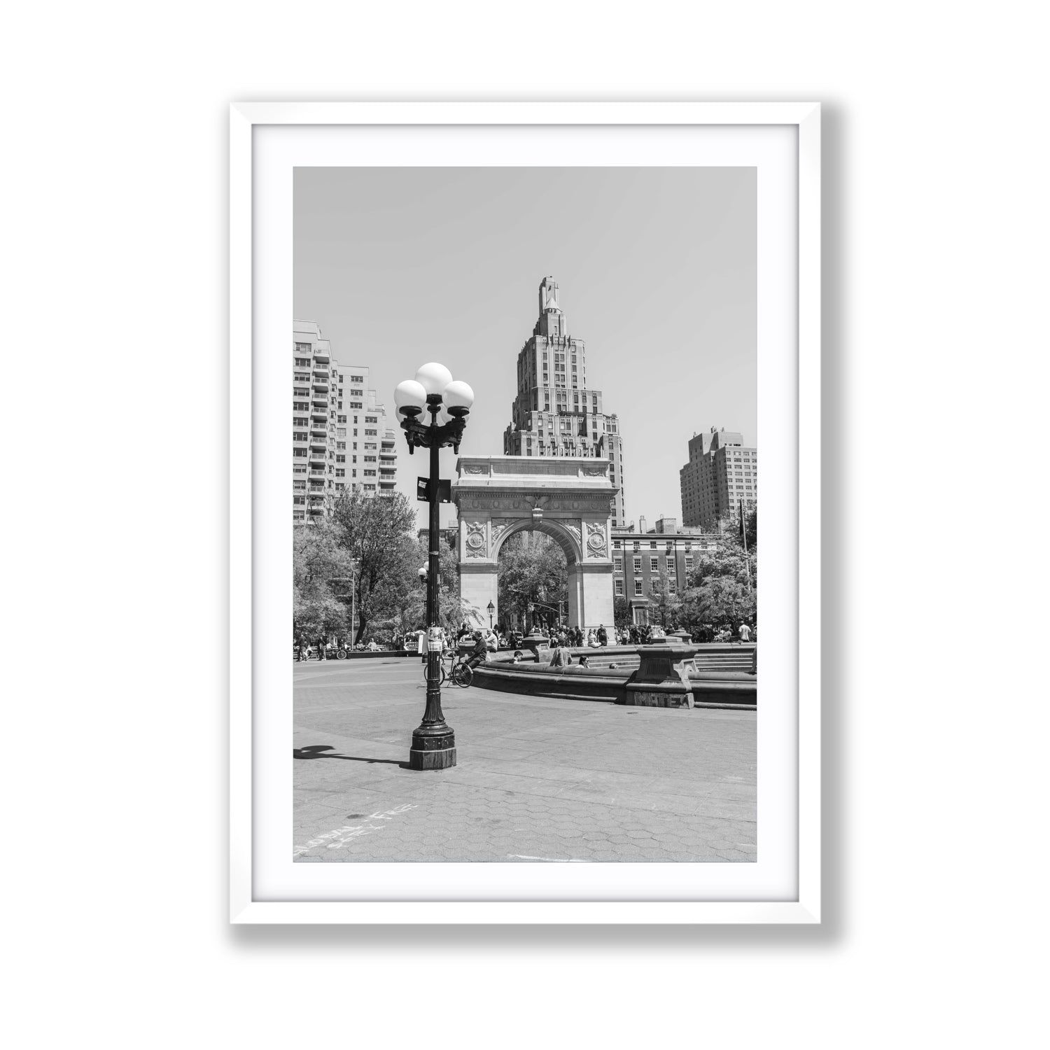 Pole Position New York NYC Black & White wall art Giant fine art print in white frame with matboard