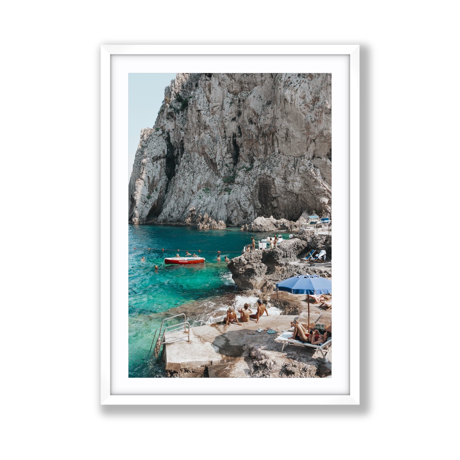Tranquility fine art print, Capri, Italy, Giant, White Frame · Matboard, Fine Art Print