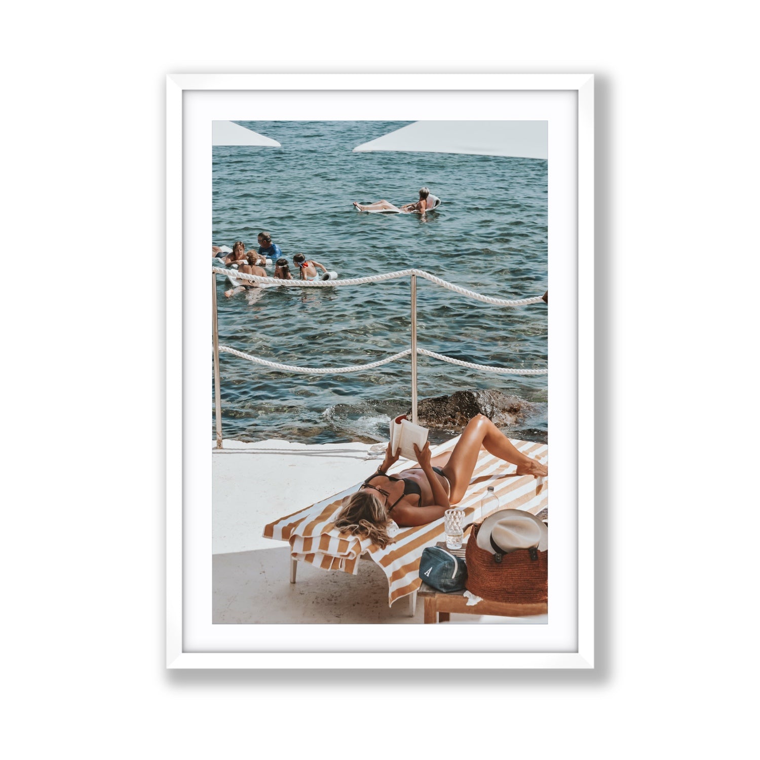 Cloud Nine Tuscany Italian decor wall art Giant fine art print in white frame with matboard