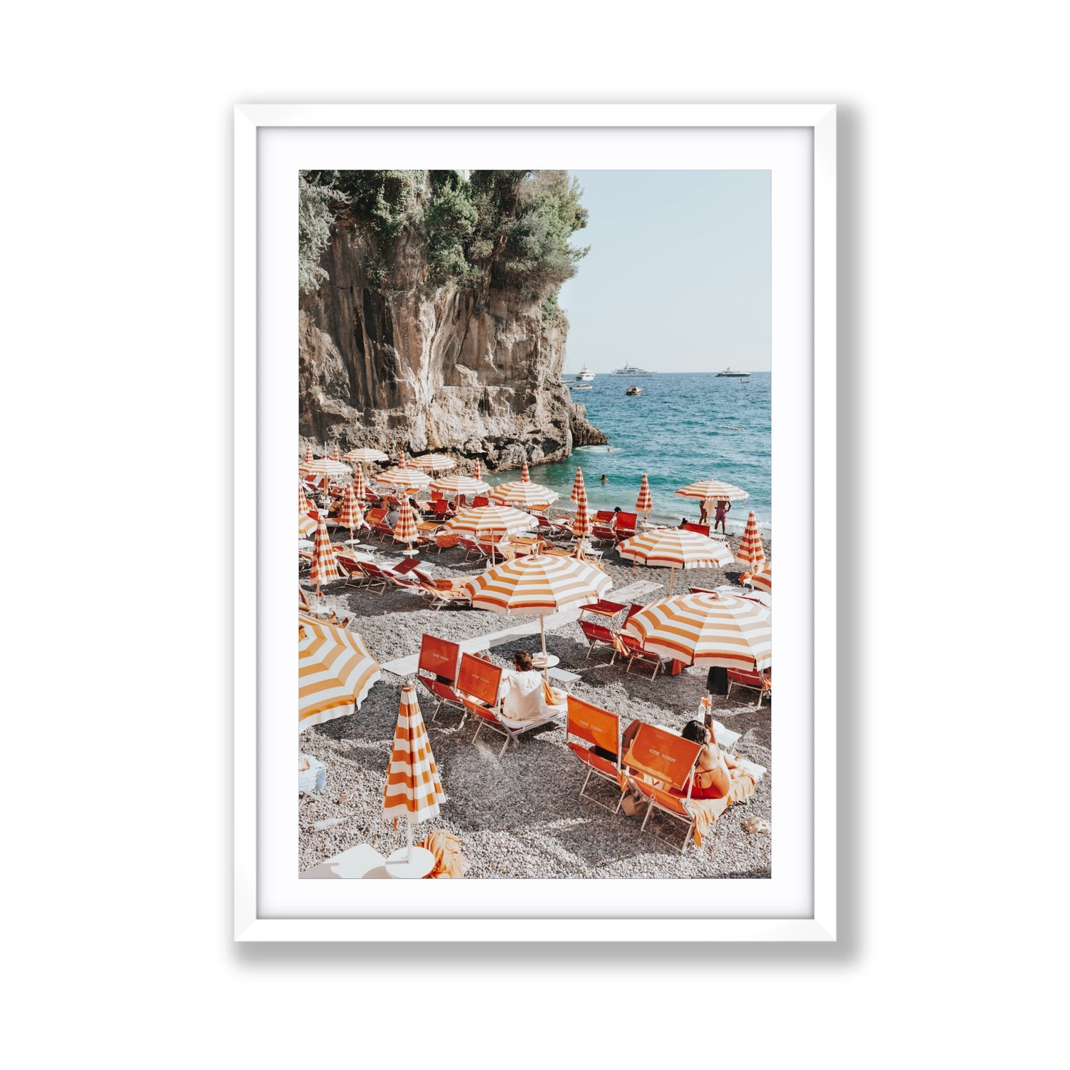 Tangerine Dream fine art print, Positano, Italy, Giant, White Frame · Matboard, Fine Art Print