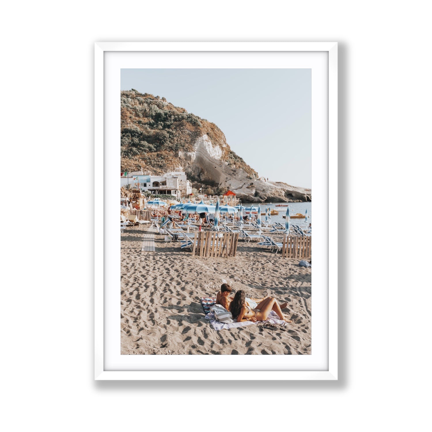 Beach Buddies fine art print, Ischia, Italy, Giant, White Frame · Matboard, Fine Art Print