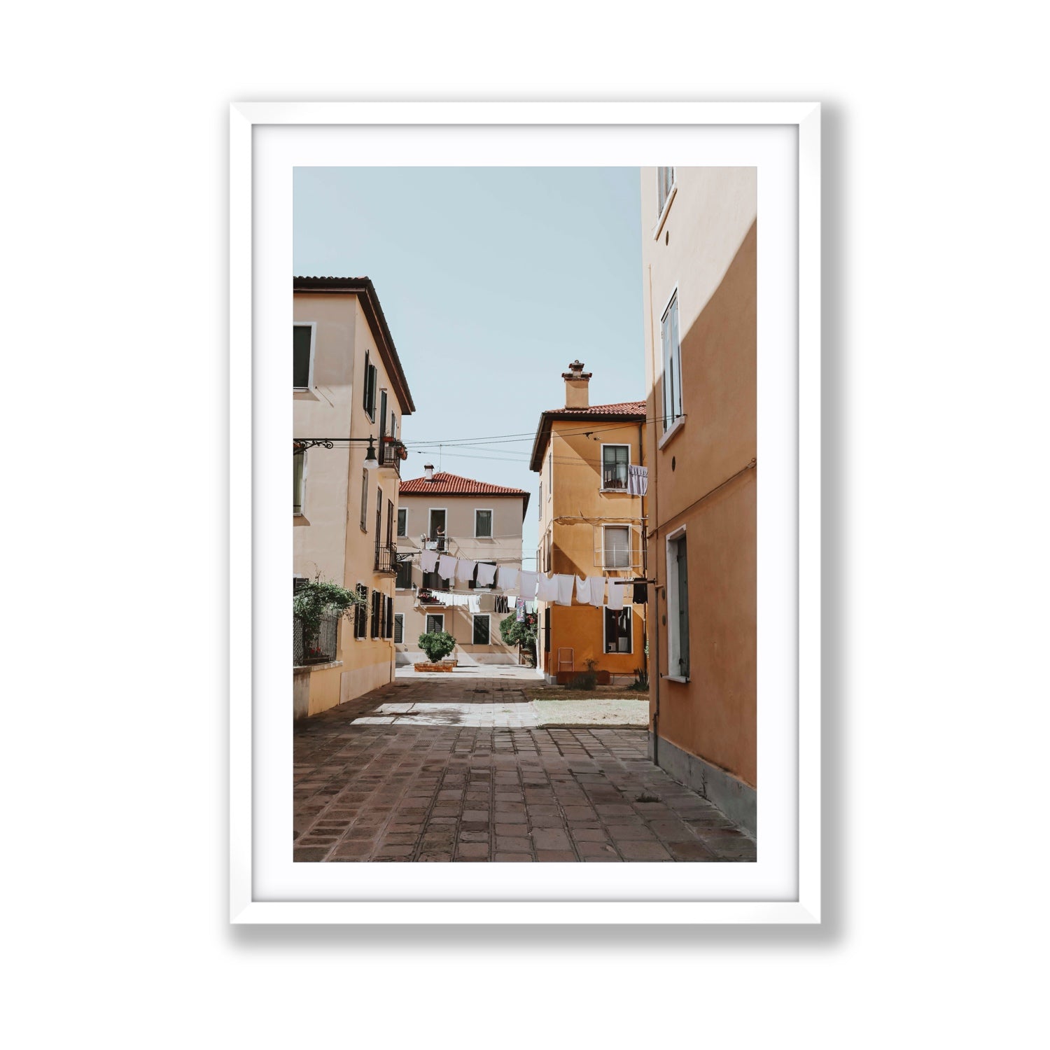 Terraferma Venice Italian wall art Giant fine art print in white frame with matboard