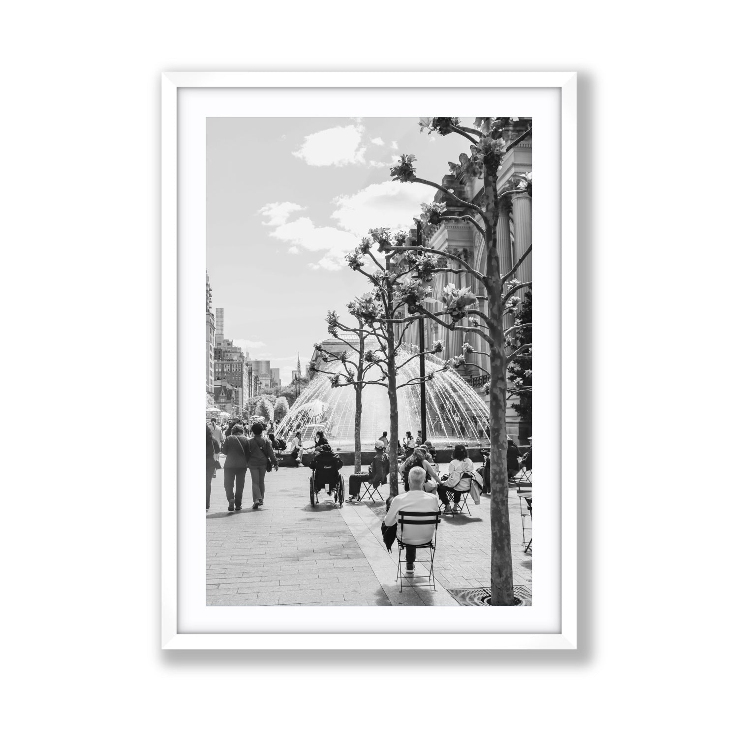 Luminary Noir New York NYC Black & White wall art Giant fine art print in white frame with matboard