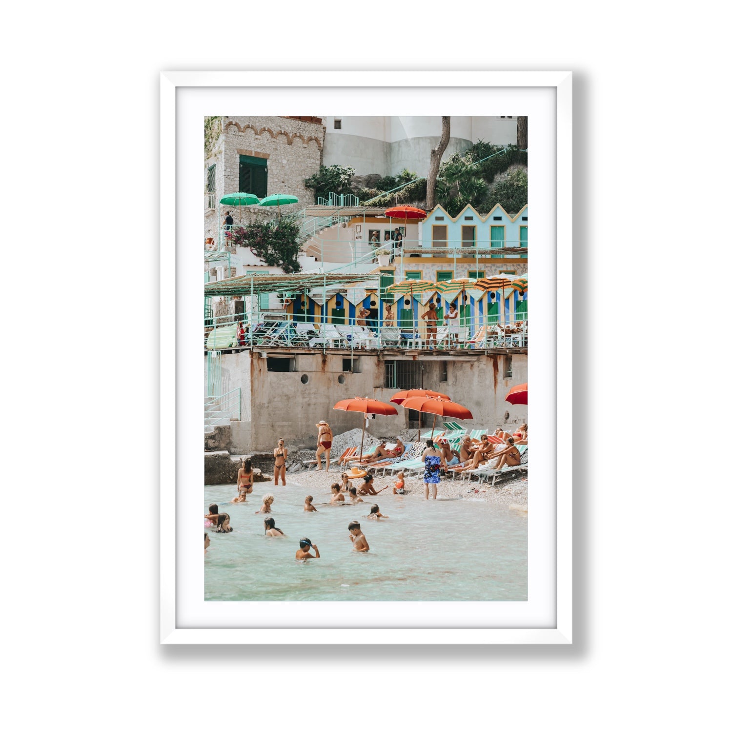 Kaleidoscope fine art print, Capri, Italy, Giant, White Frame · Matboard, Fine Art Print