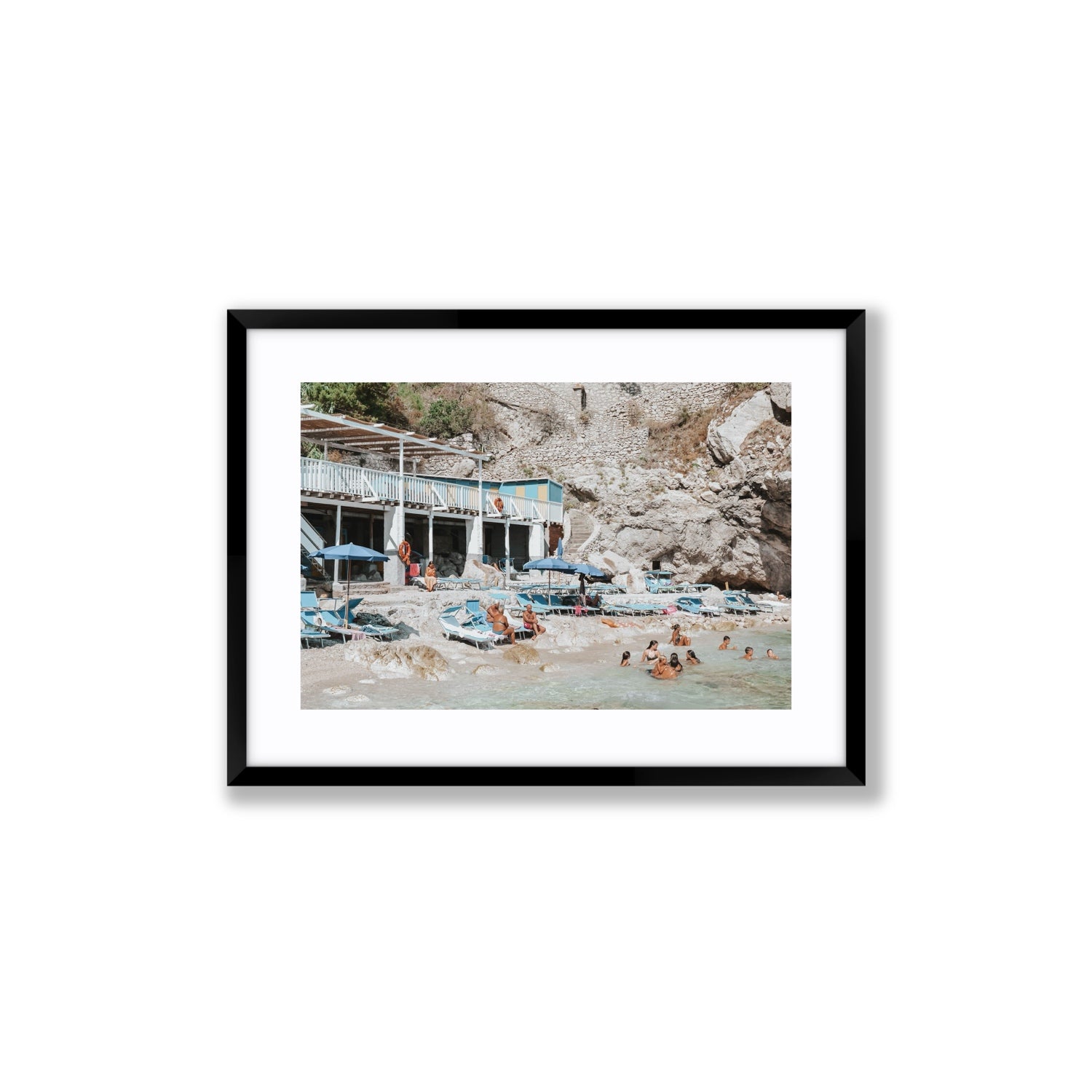 Beachside Bronze fine art print, Capri, Italy, Medium, Black Frame · Matboard, Fine Art Print