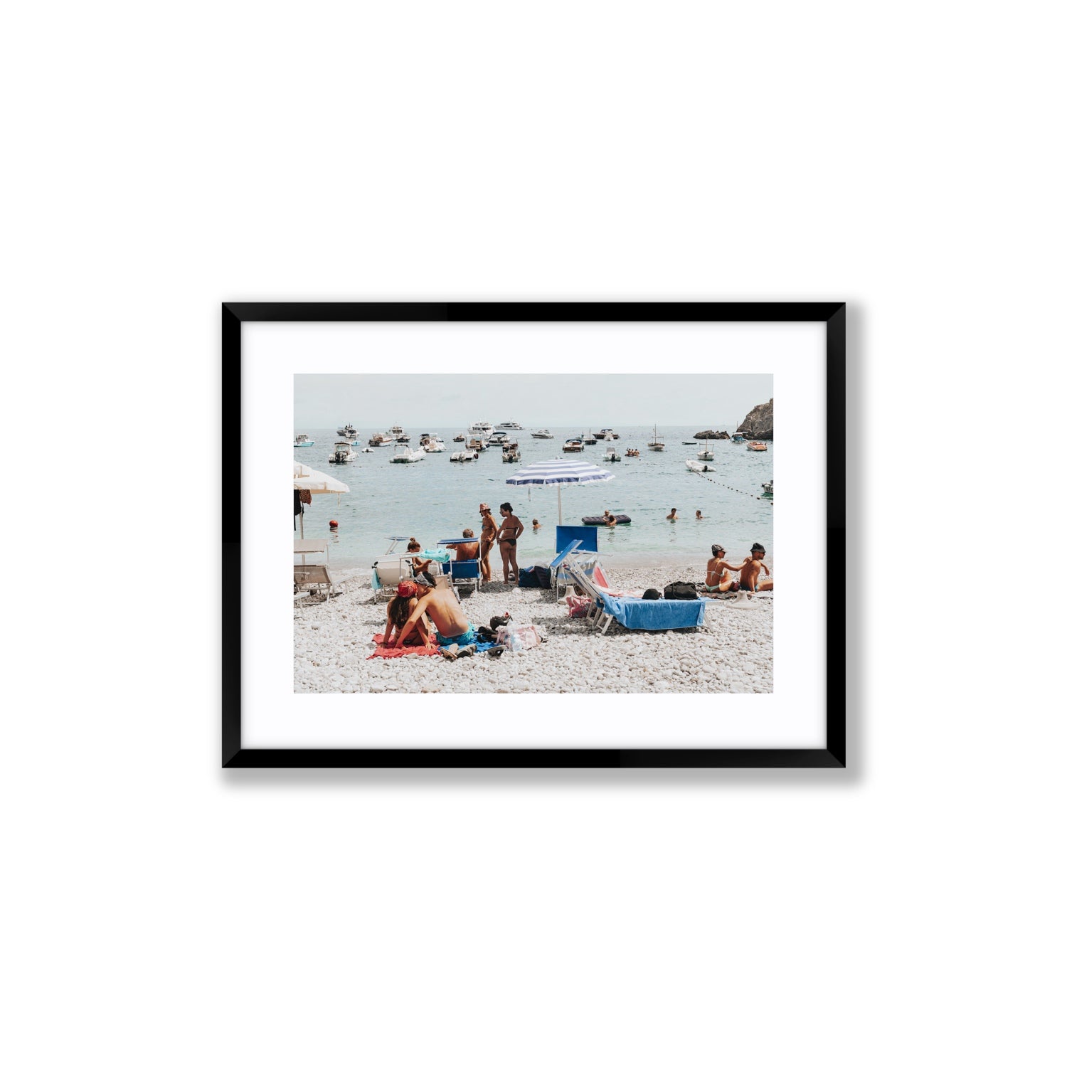 The Kiss Nerano wall art Medium fine art print in black frame with matboard