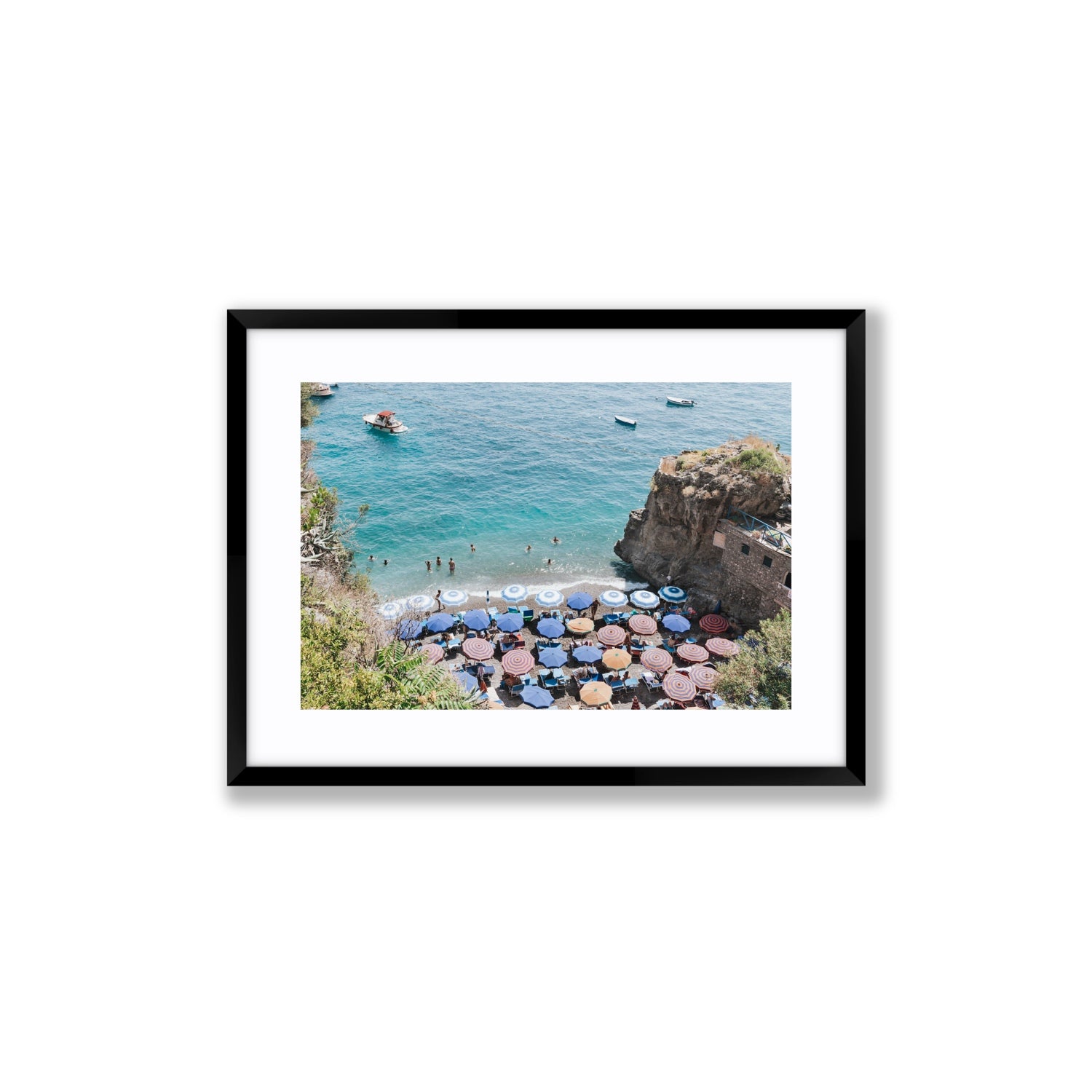 The Cove fine art print, Positano, Italy, Medium, Black Frame · Matboard, Fine Art Print