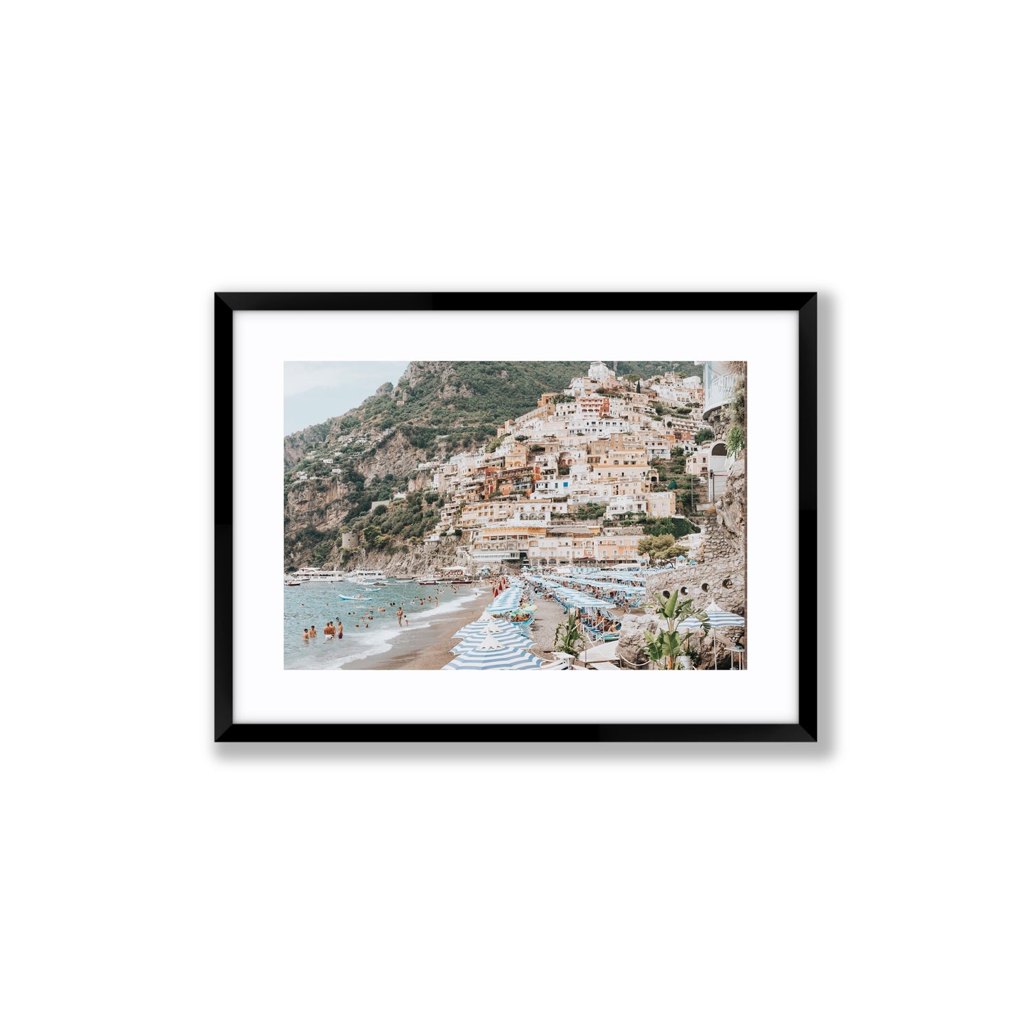 Villagio Sul Mare fine art print, Positano, Italy, Medium, Black Frame · Matboard, Fine Art Print
