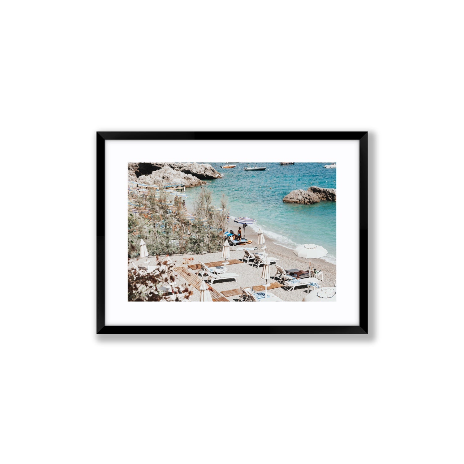 Life Could Be A Dream Amalfi wall art Medium fine art print in black frame with matboard