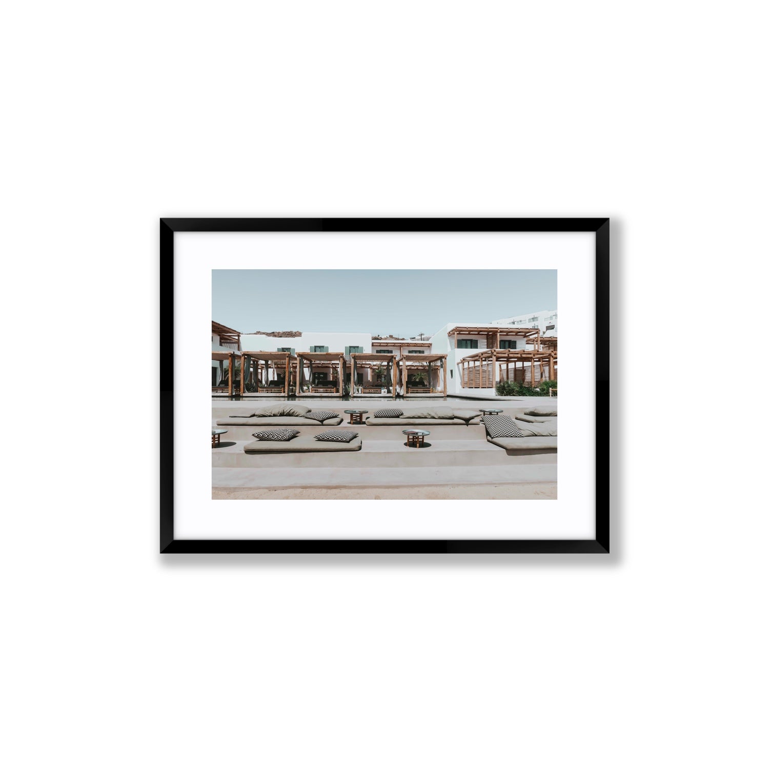 Platis Gialos fine art print, Mykonos, Greece, Medium, Black Frame · Matboard, Fine Art Print