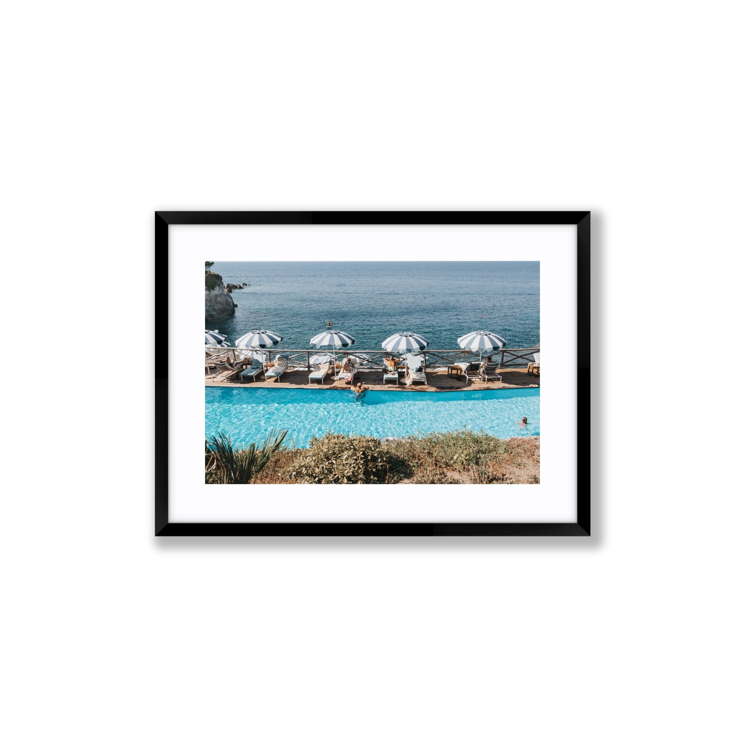 Hues Of Blues fine art print, Ischia, Italy, Medium, Black Frame · Matboard, Fine Art Print