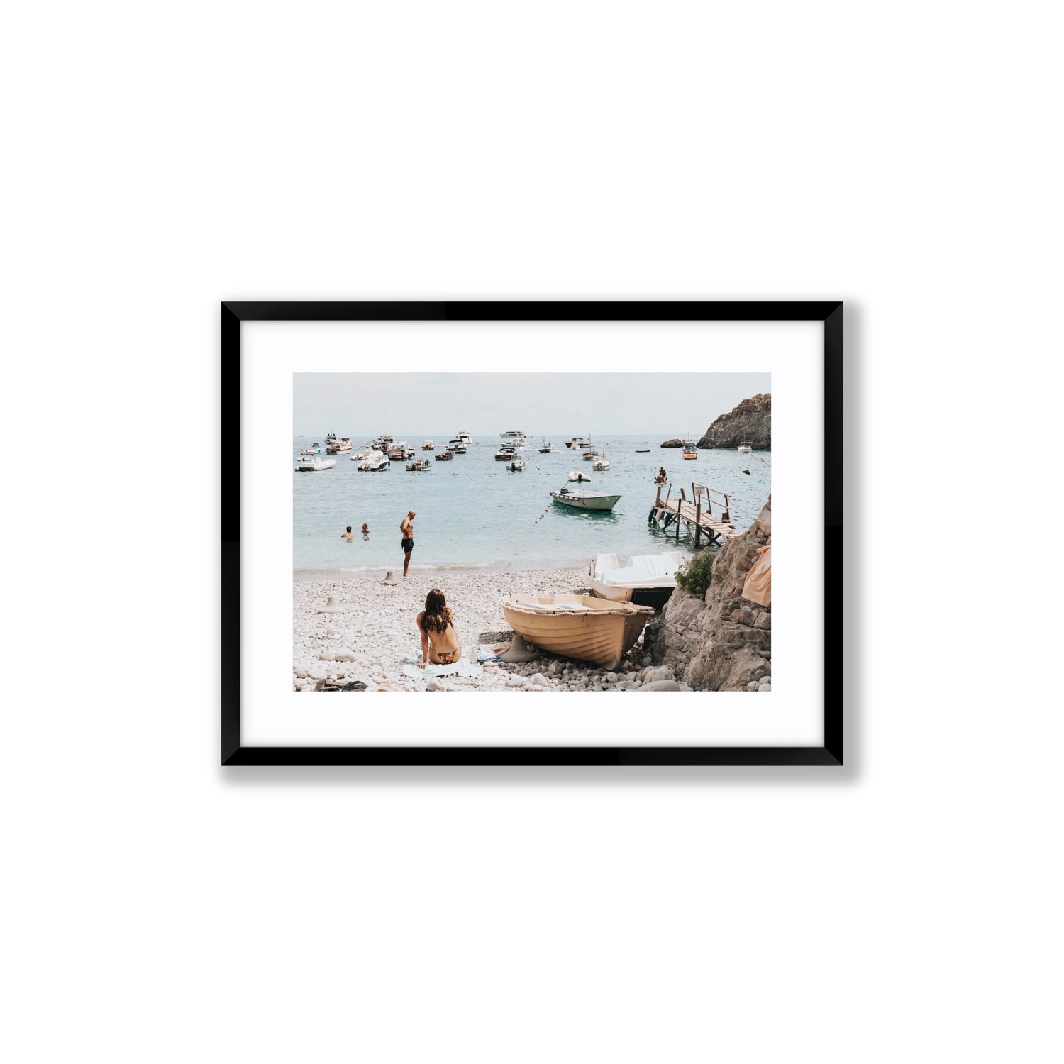L'Osservatore Nerano wall art Medium fine art print in black frame with matboard
