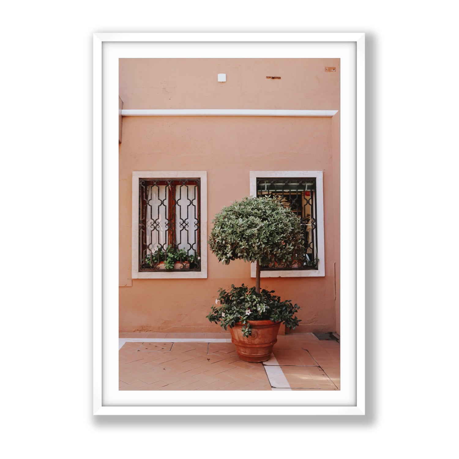 Semplicemente Bello Venice Italian wall art Gallery fine art print in white frame with matboard