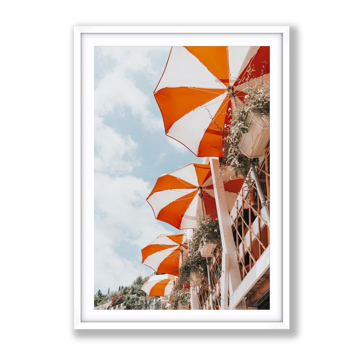 Mantienilo Semplice fine art print, Positano, Italy, Gallery, White Frame · Matboard, Fine Art Print