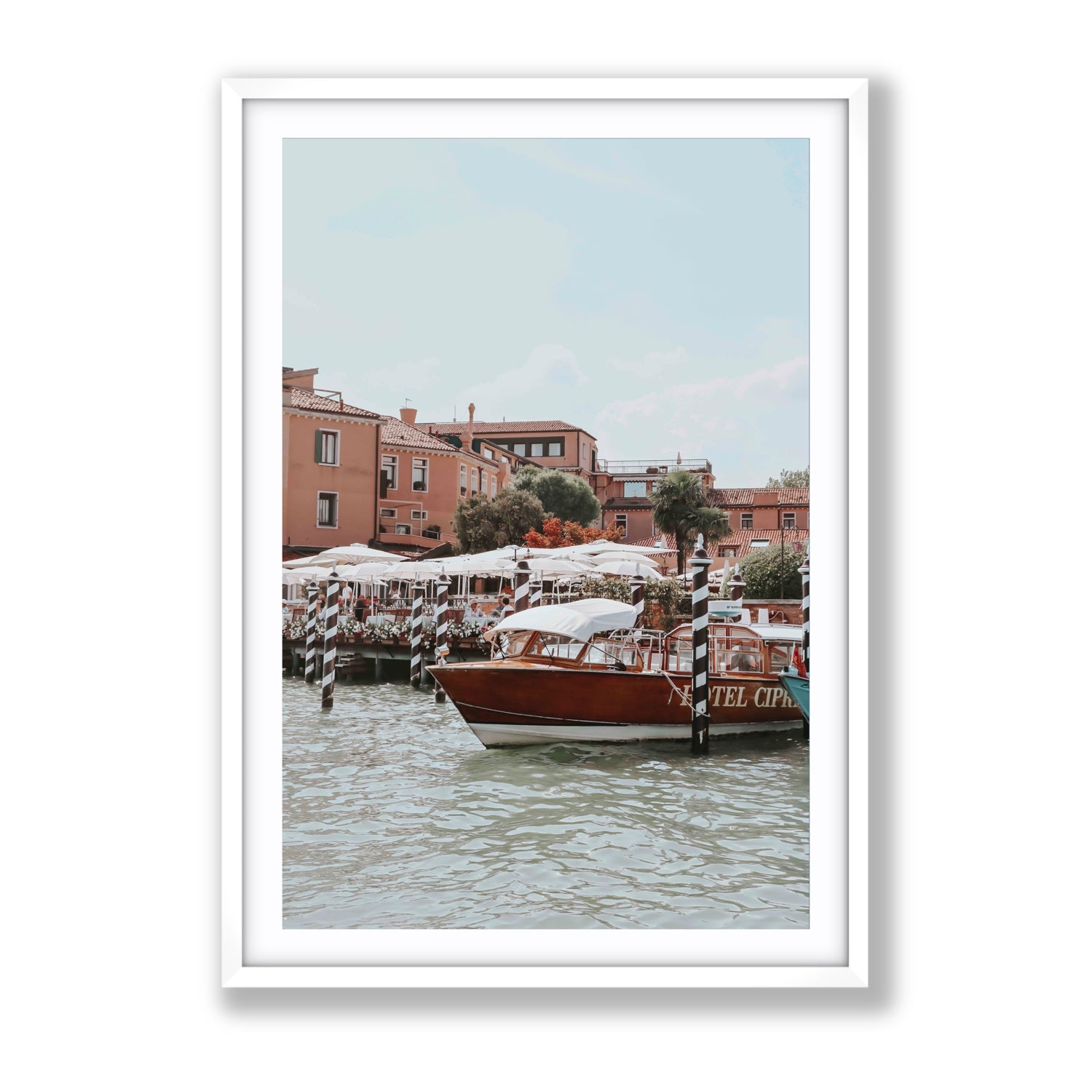 Queen Of The Adriatic Venice Italian wall art Gallery fine art print in white frame with matboard