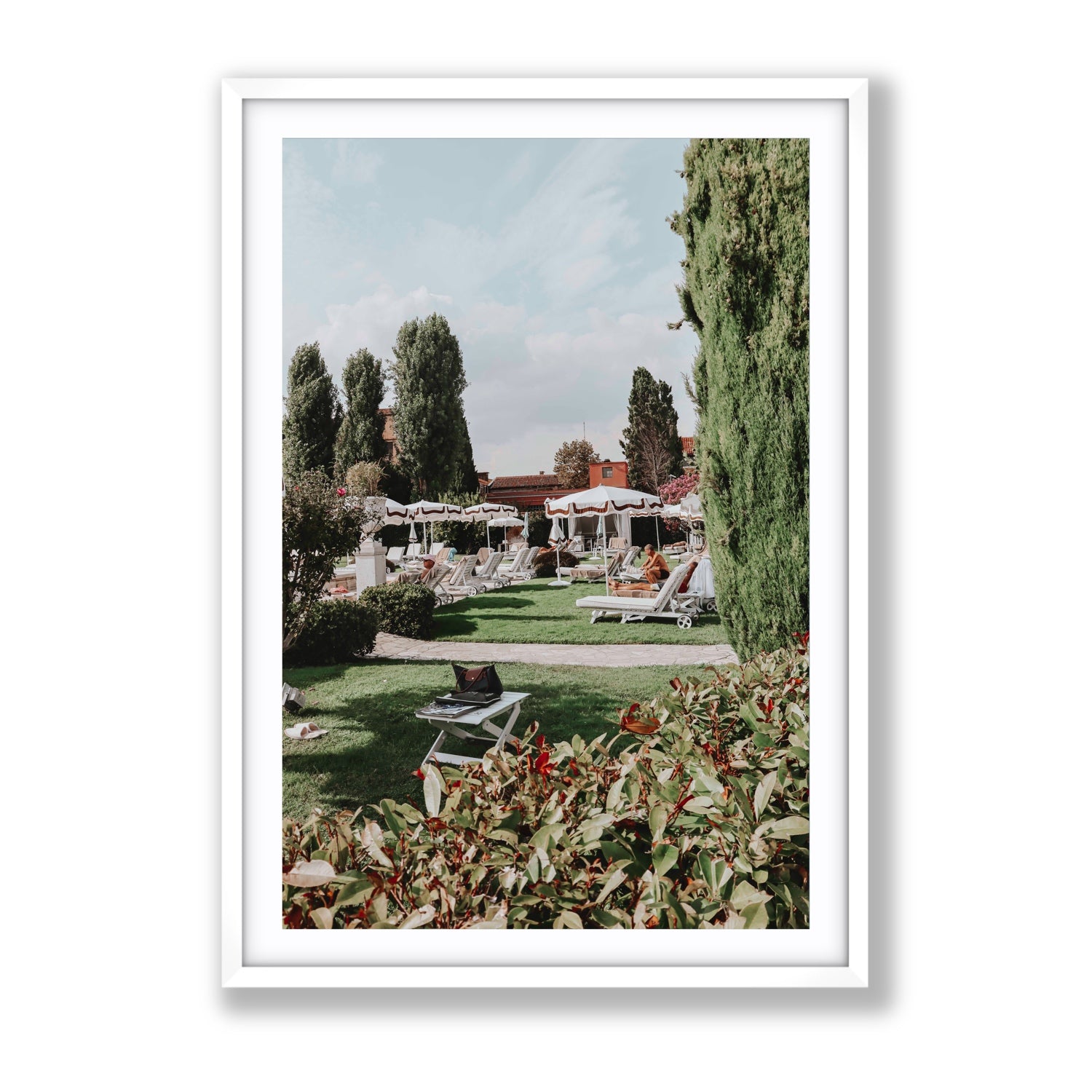 Private Serenity Venice Italian wall art Gallery fine art print in white frame with matboard