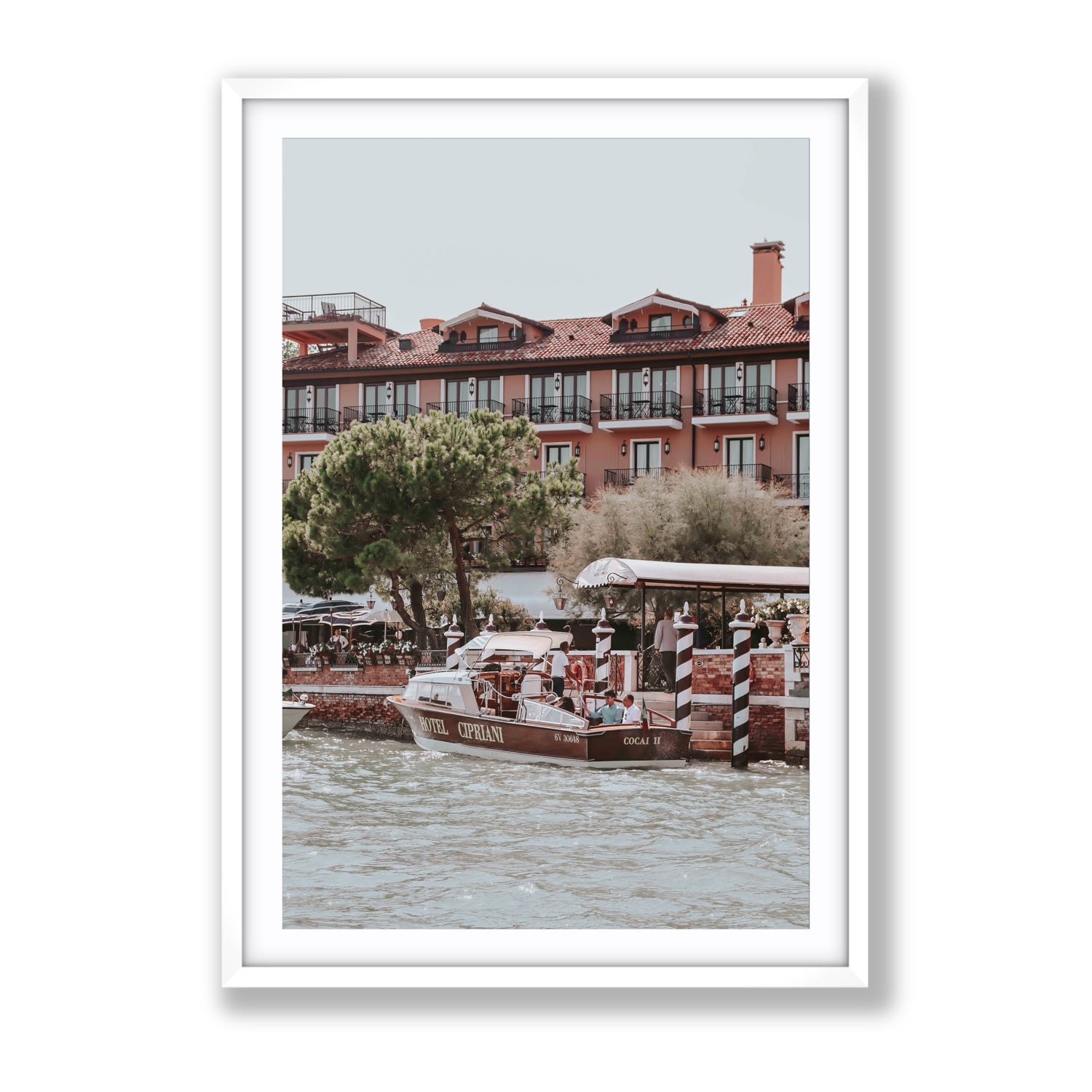 Cocai II Venice Italian wall art Gallery fine art print in white frame with matboard