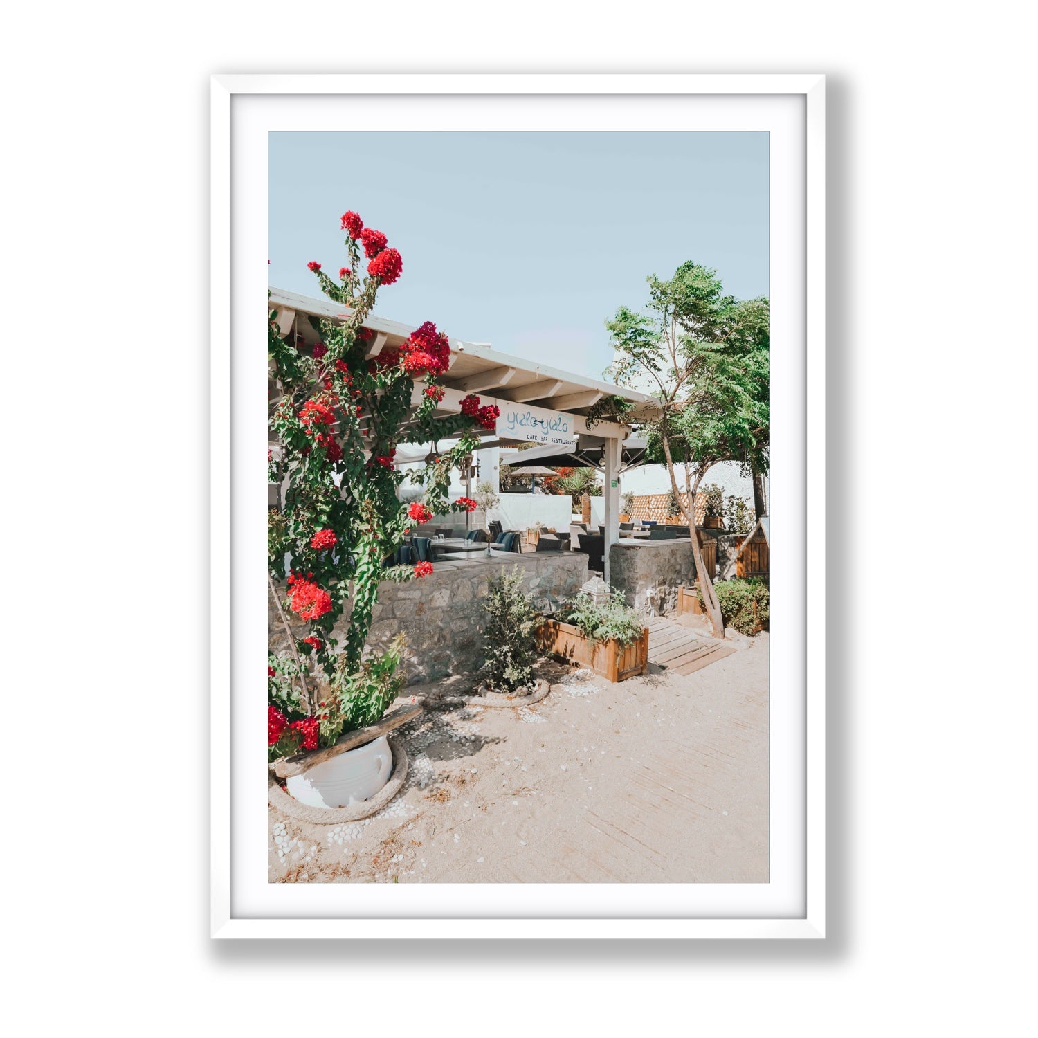 Yialo Yialo fine art print, Mykonos, Greece, Gallery, White Frame · Matboard, Fine Art Print