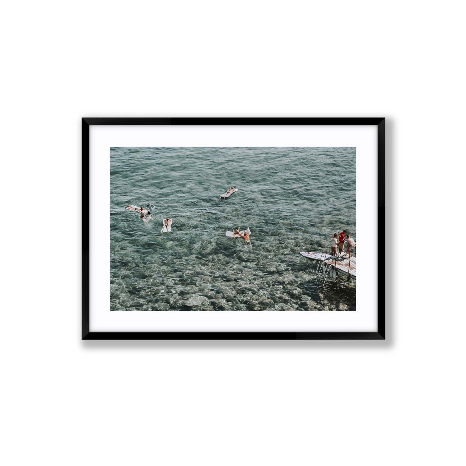 Having A Whale Of A Time Tuscany coastal wall art Large fine art print in black frame with matboard