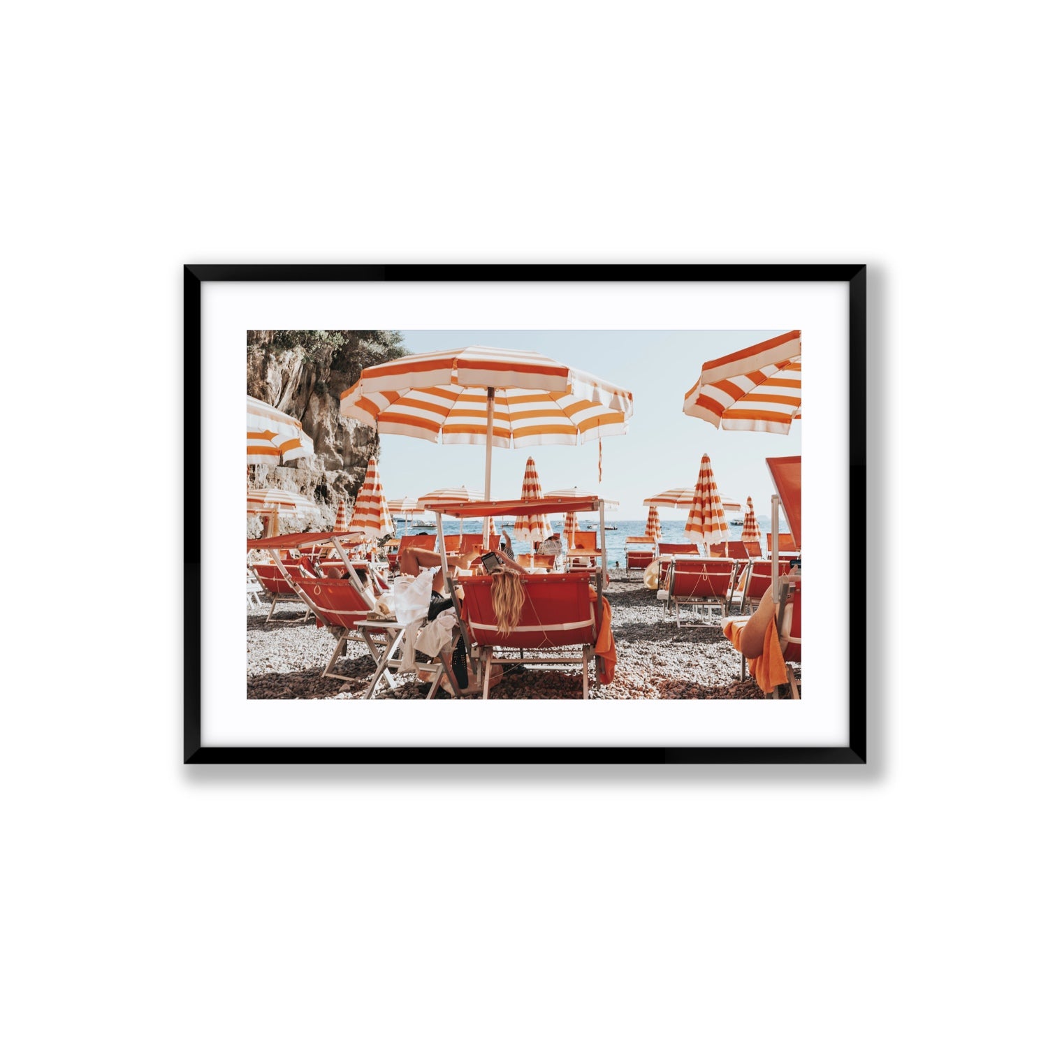 Digital Dreamer fine art print, Positano, Italy, Large, Black Frame · Matboard, Fine Art Print