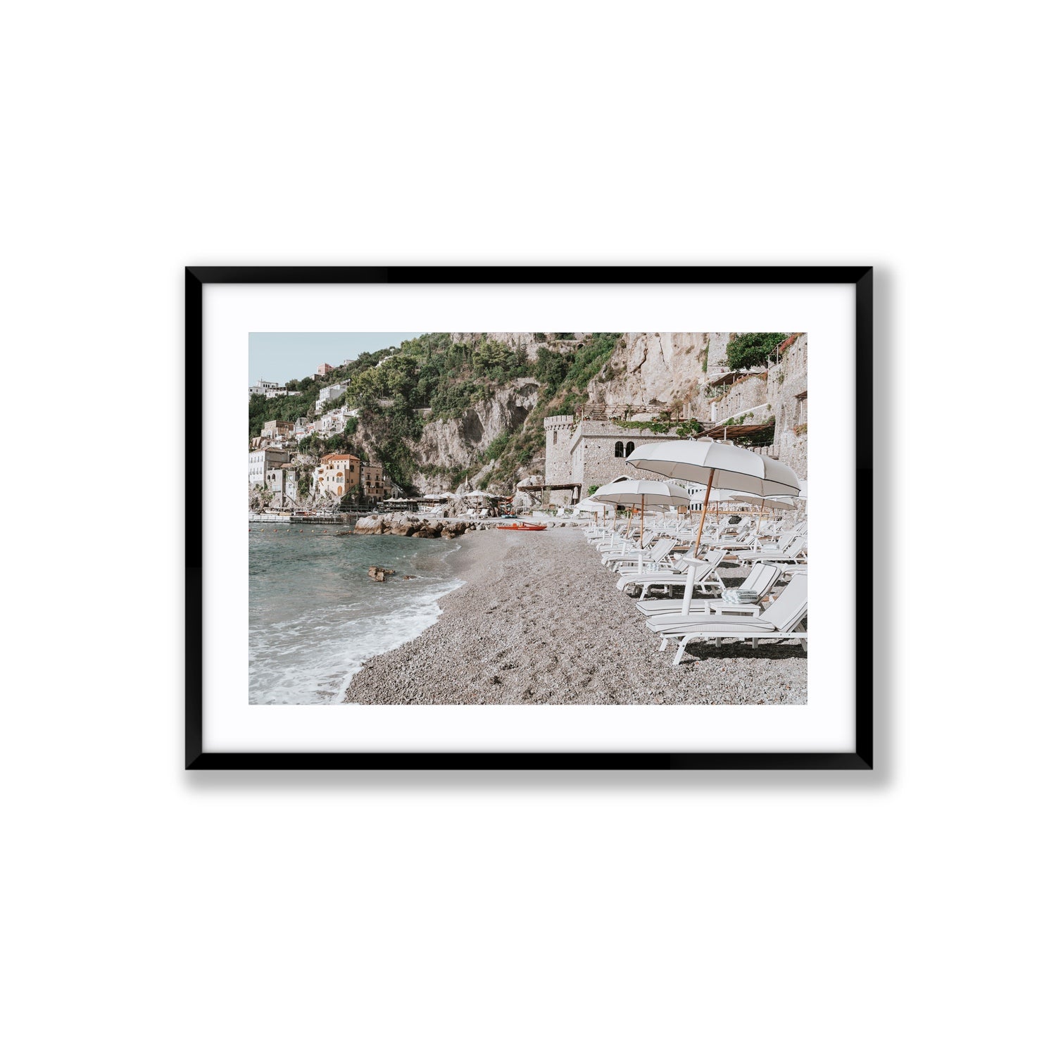 Borgo Santandrea fine art print, Amalfi, Italy, Large, Black Frame · Matboard, Fine Art Print