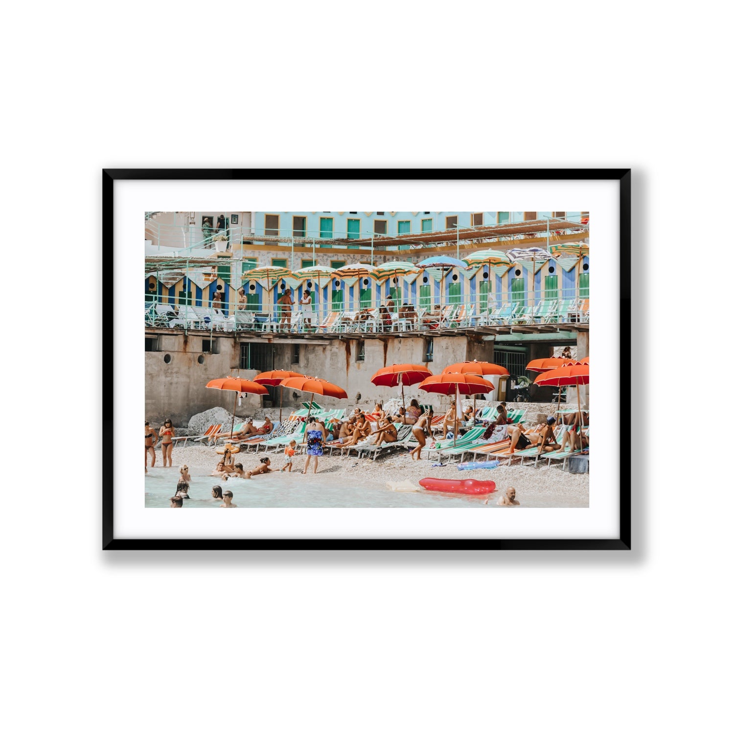 Umbrella Fiesta fine art print, Capri, Italy, Extra Large, Black Frame · Matboard, Fine Art Print