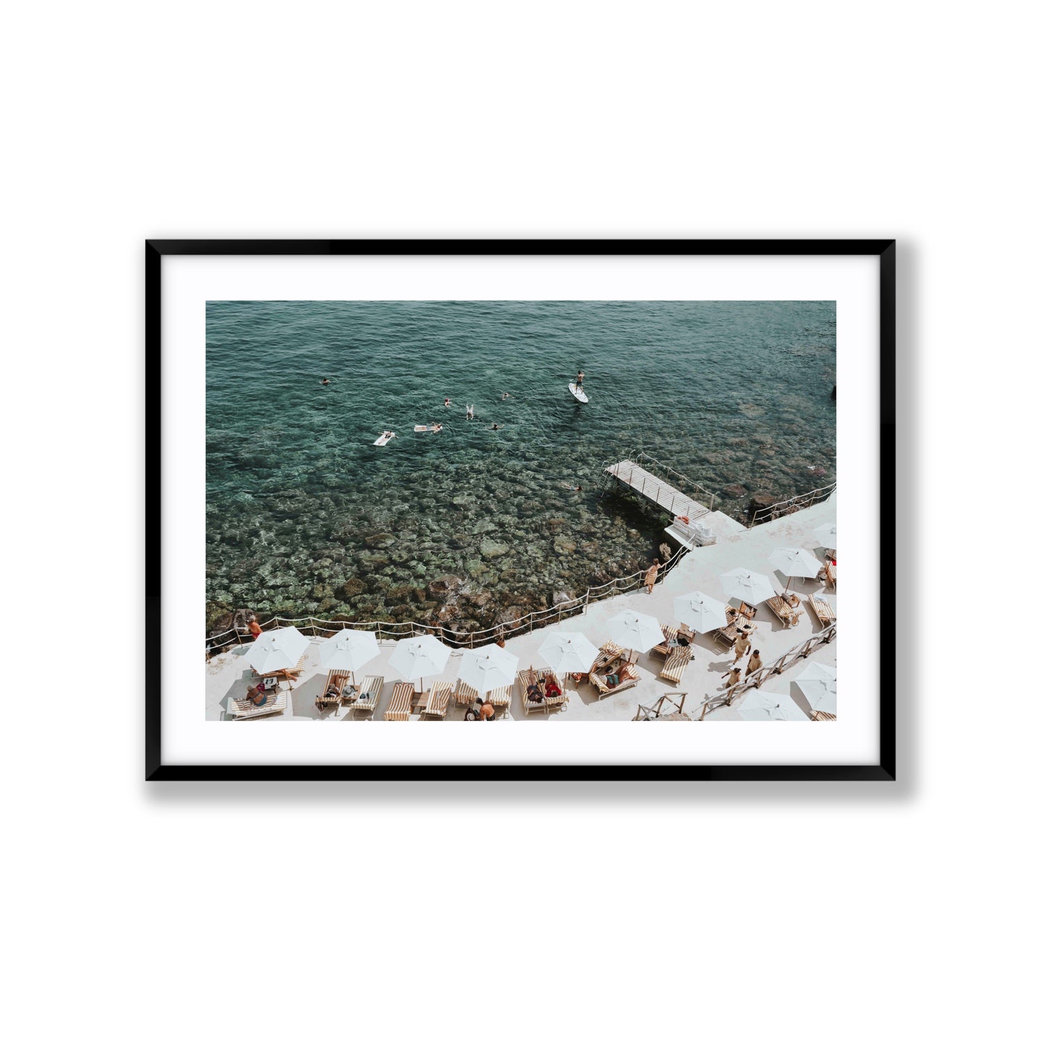 Our Tuscan Dream Tuscany Italian wall art Extra Large fine art print in black frame with matboard