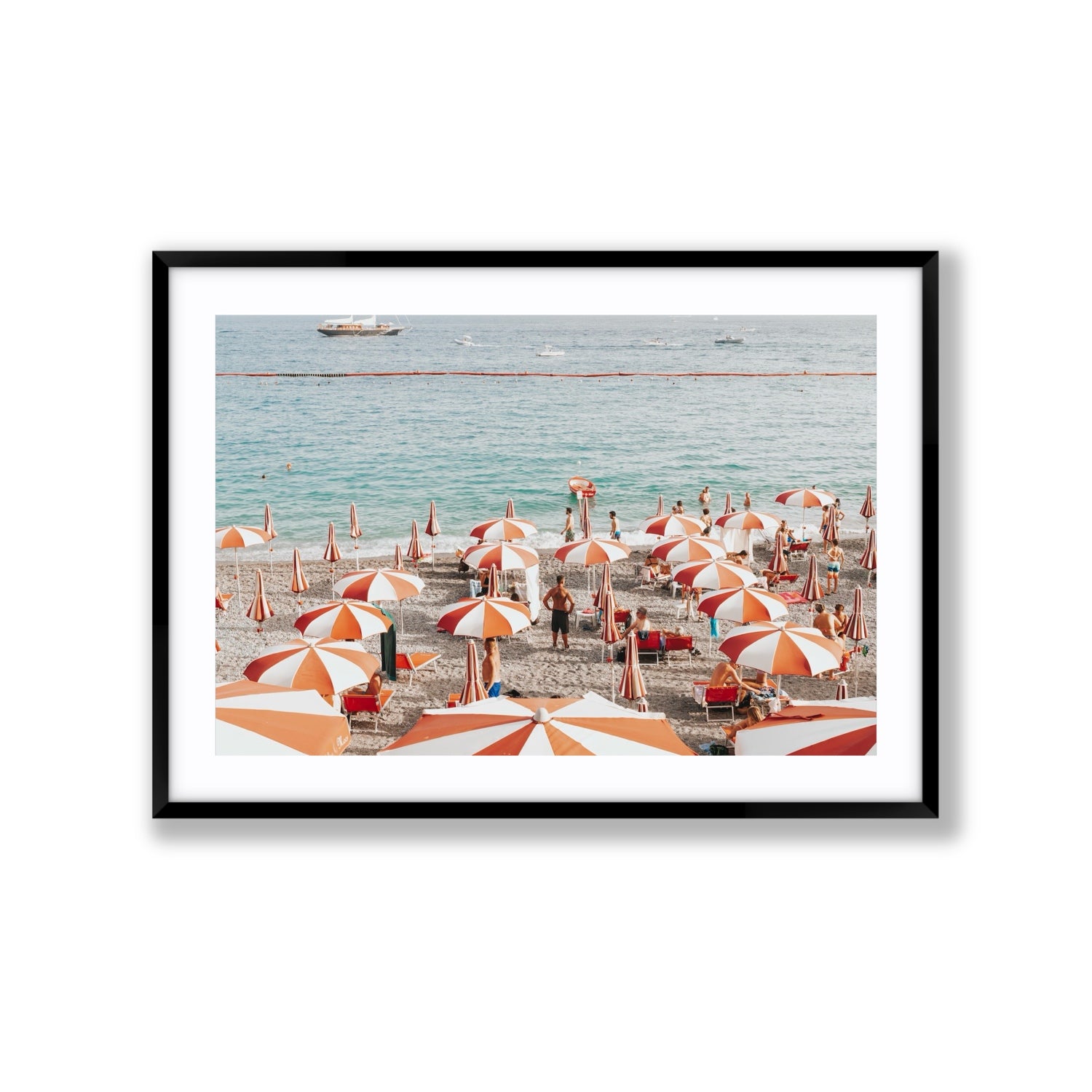 That's Amore Amalfi Mediterranean wall art Extra Large fine art print in black frame with matboard