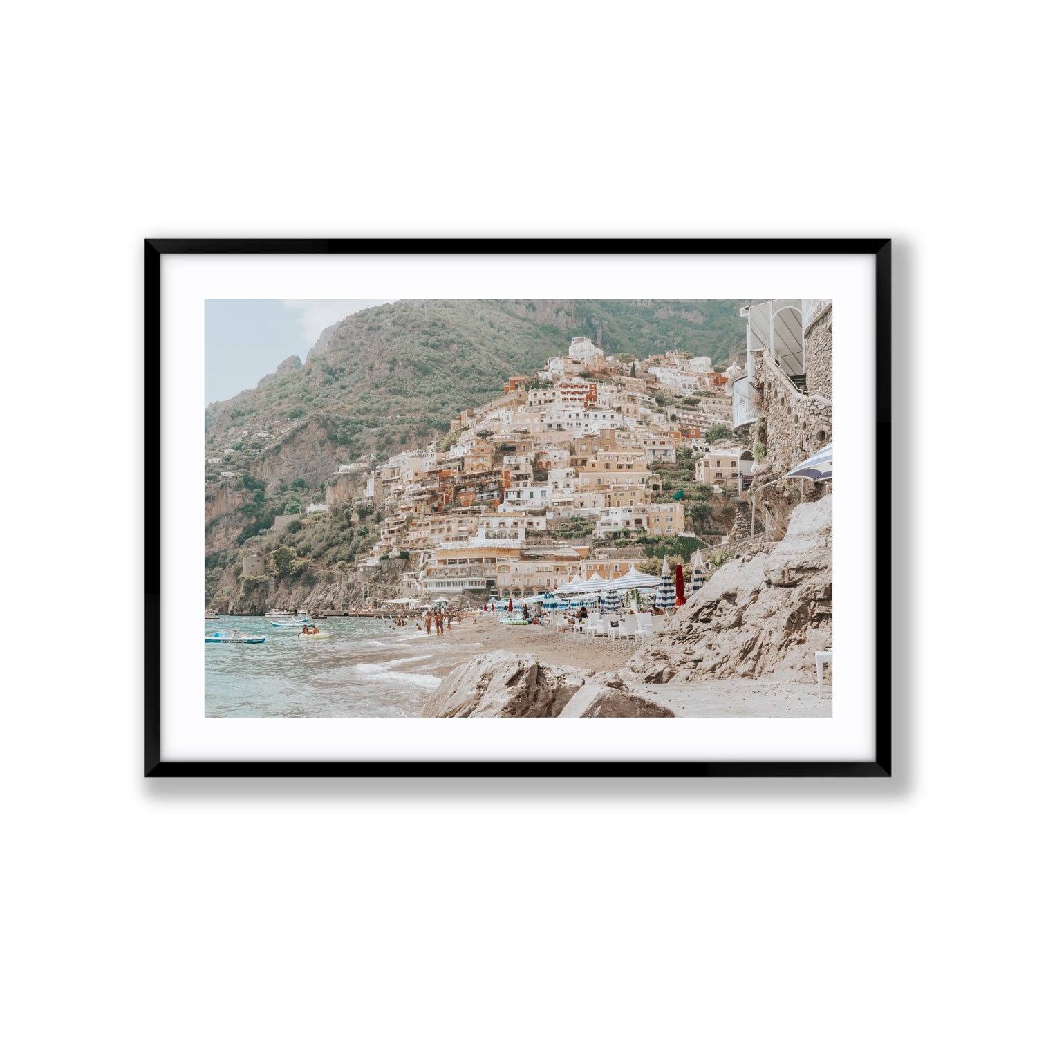 Sogno di Positano fine art print, Positano, Italy, Extra Large, Black Frame · Matboard, Fine Art Print