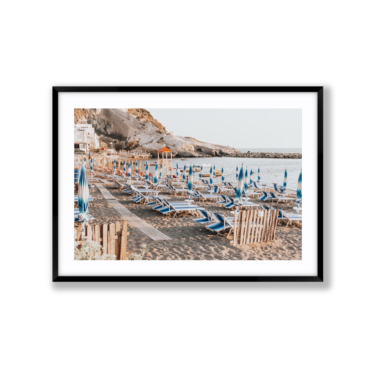 Sandy Daydreams fine art print, Ischia, Italy, Extra Large, Black Frame · Matboard, Fine Art Print