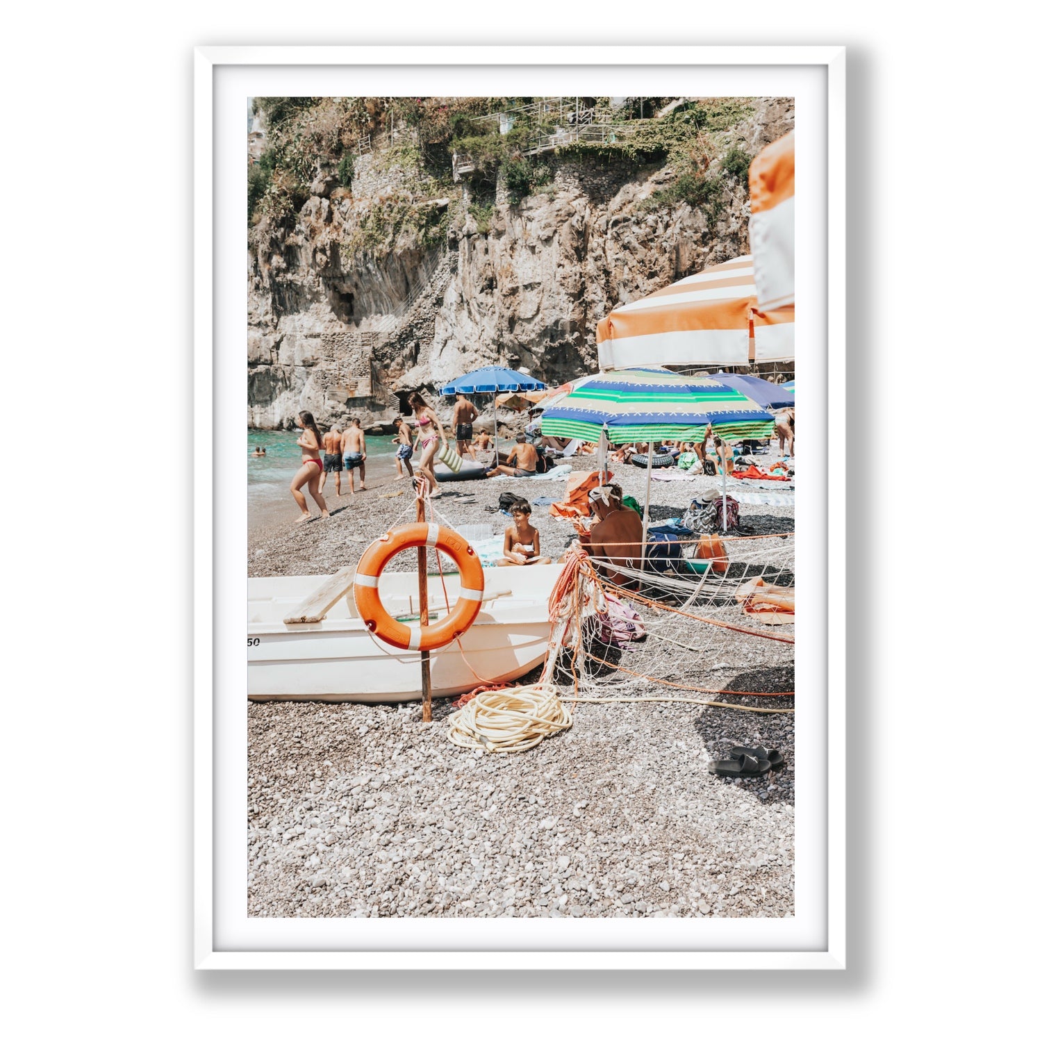 Il Ragazzo fine art print, Positano, Italy, Statement, White Frame · Matboard, Fine Art Print