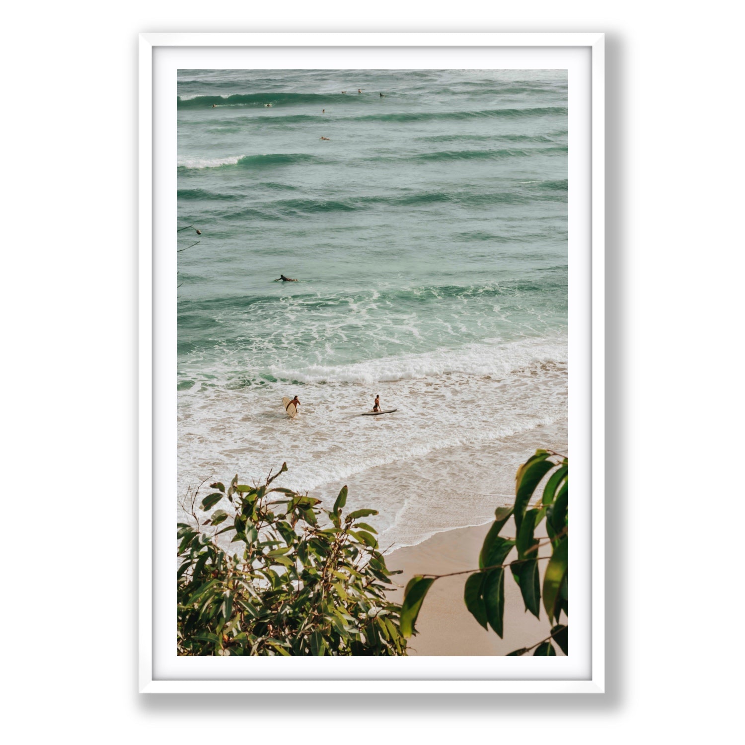 Private Paradise fine art print, Byron Bay, Australia, Statement, White Frame · Matboard, Fine Art Print