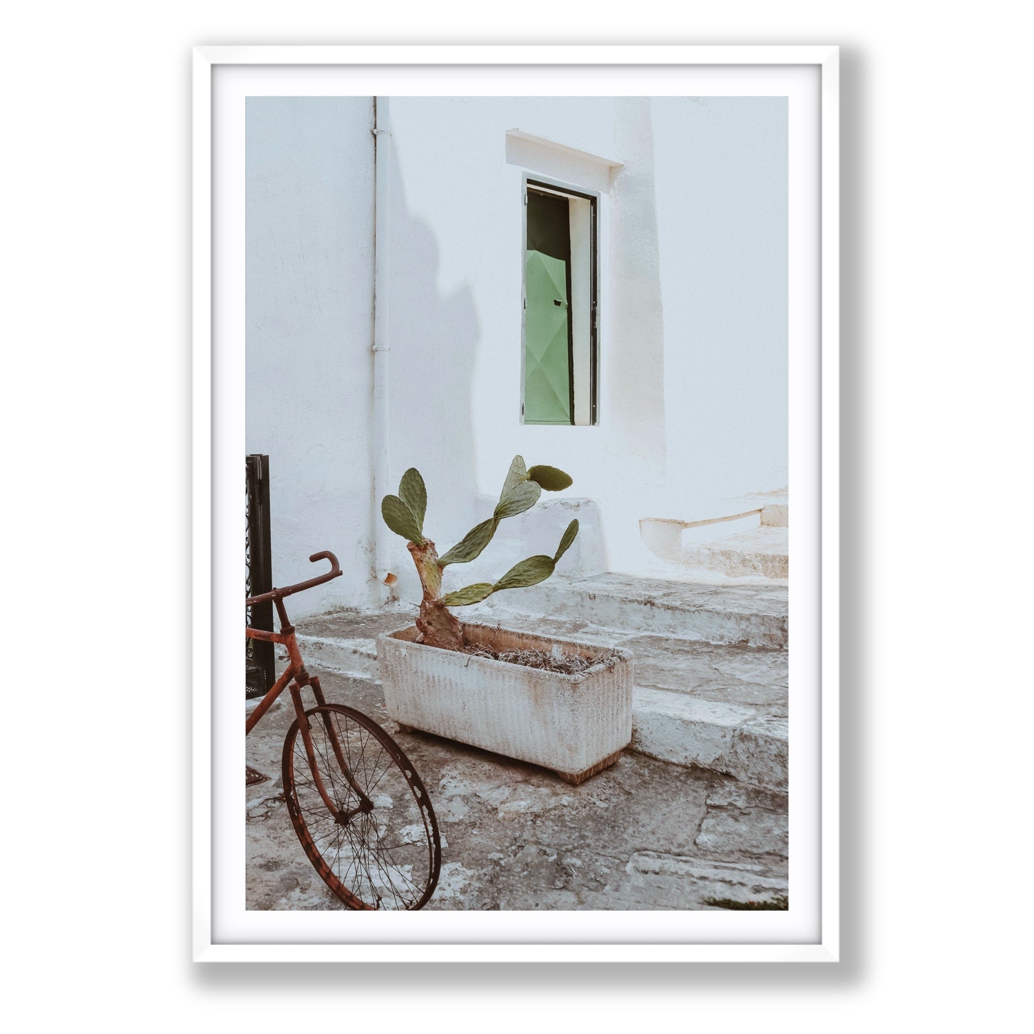 Simple Harmony fine art print, Puglia, Italy, Statement, White Frame · Matboard, Fine Art Print